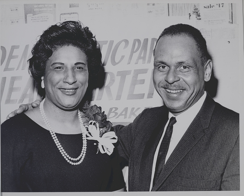 Constance B. Motley with her husband Joel on Feb. 25, 1965. (Courtesy Walter Albertin/World Telegram &amp; Sun via Library of Congress)