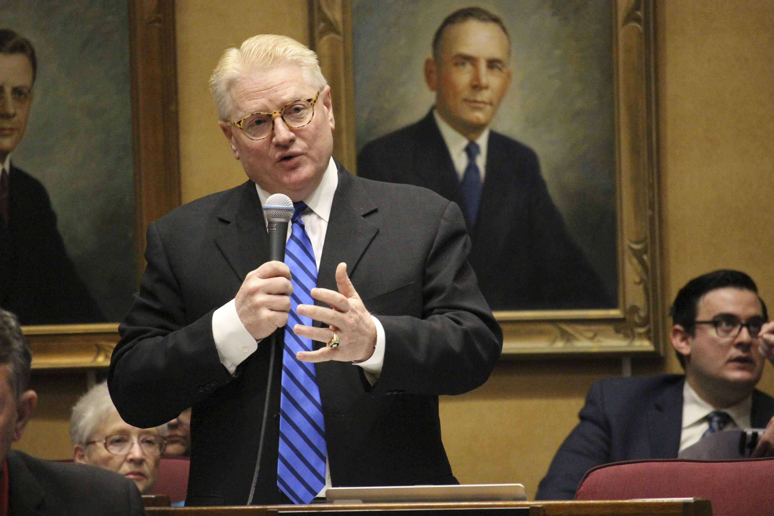 Republican state Sen. Bob Worsley, talks in the state capitol in Phoenix, Ariz. April 6, 2017.<br />(Bob Christie / AP Photo)