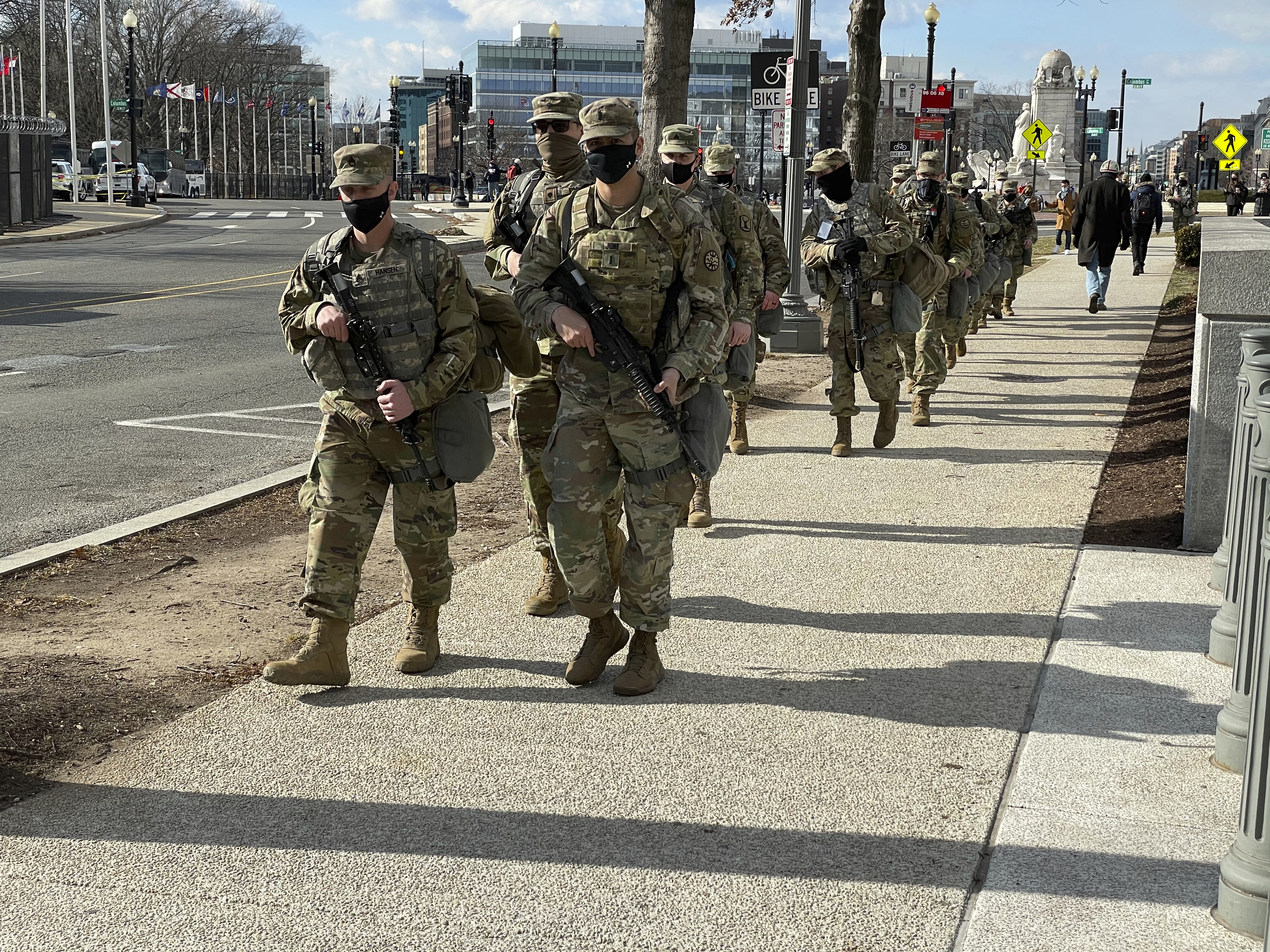 Security measures and general atmosphere in Washington, D.C. during the Inauguration Day Ceremony held on January 20, 2021 at The U.S. Capitol Building as Joe Biden was sworn in as the 46th President of The United States of America.<br />(AP Photo)