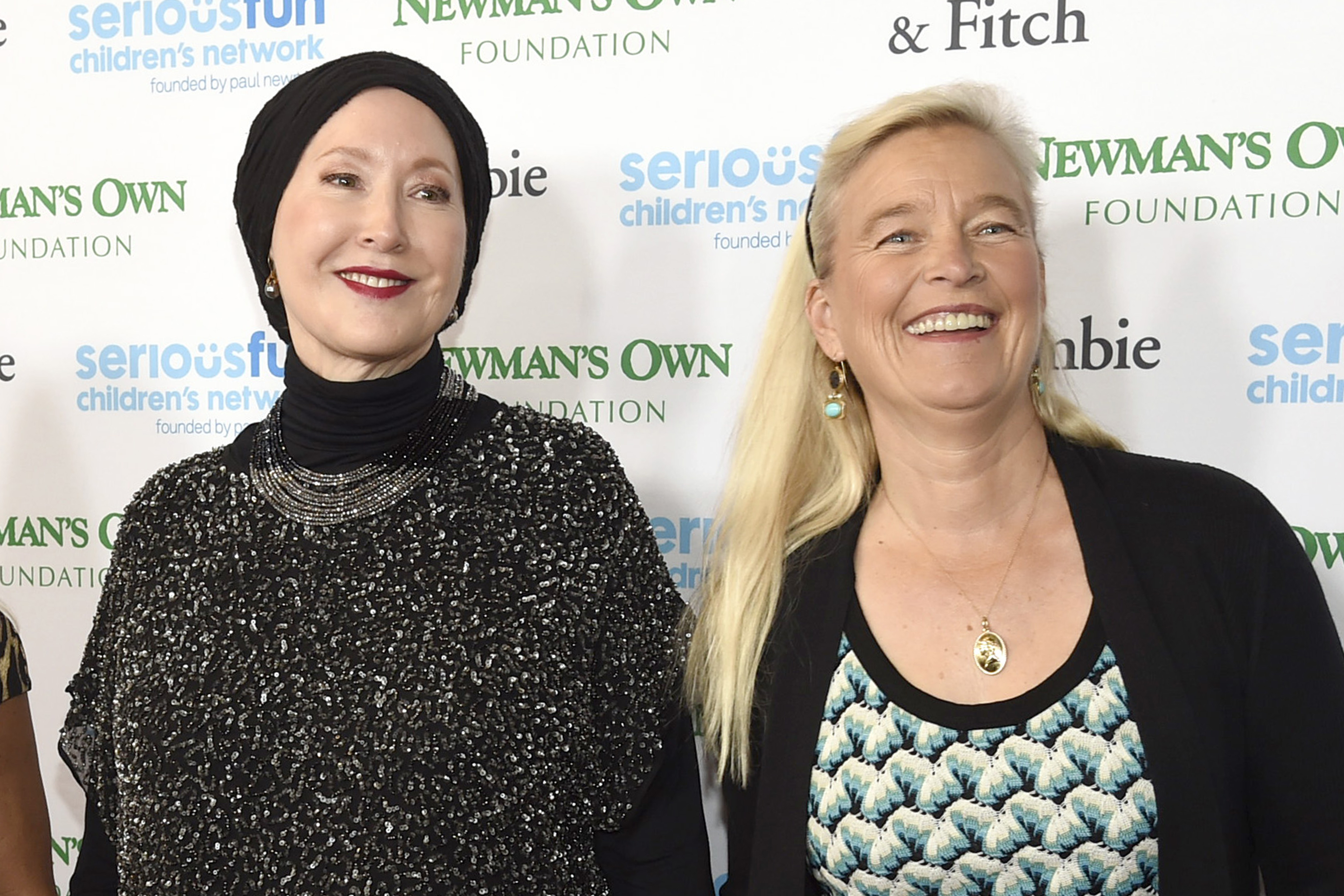 Susan Newman, left, and Nell Newman arrive at the SeriousFun Children’s Network event at the Dolby Theatre, May 14, 2015, in Los Angeles. (Chris Pizzello / Invision / AP)