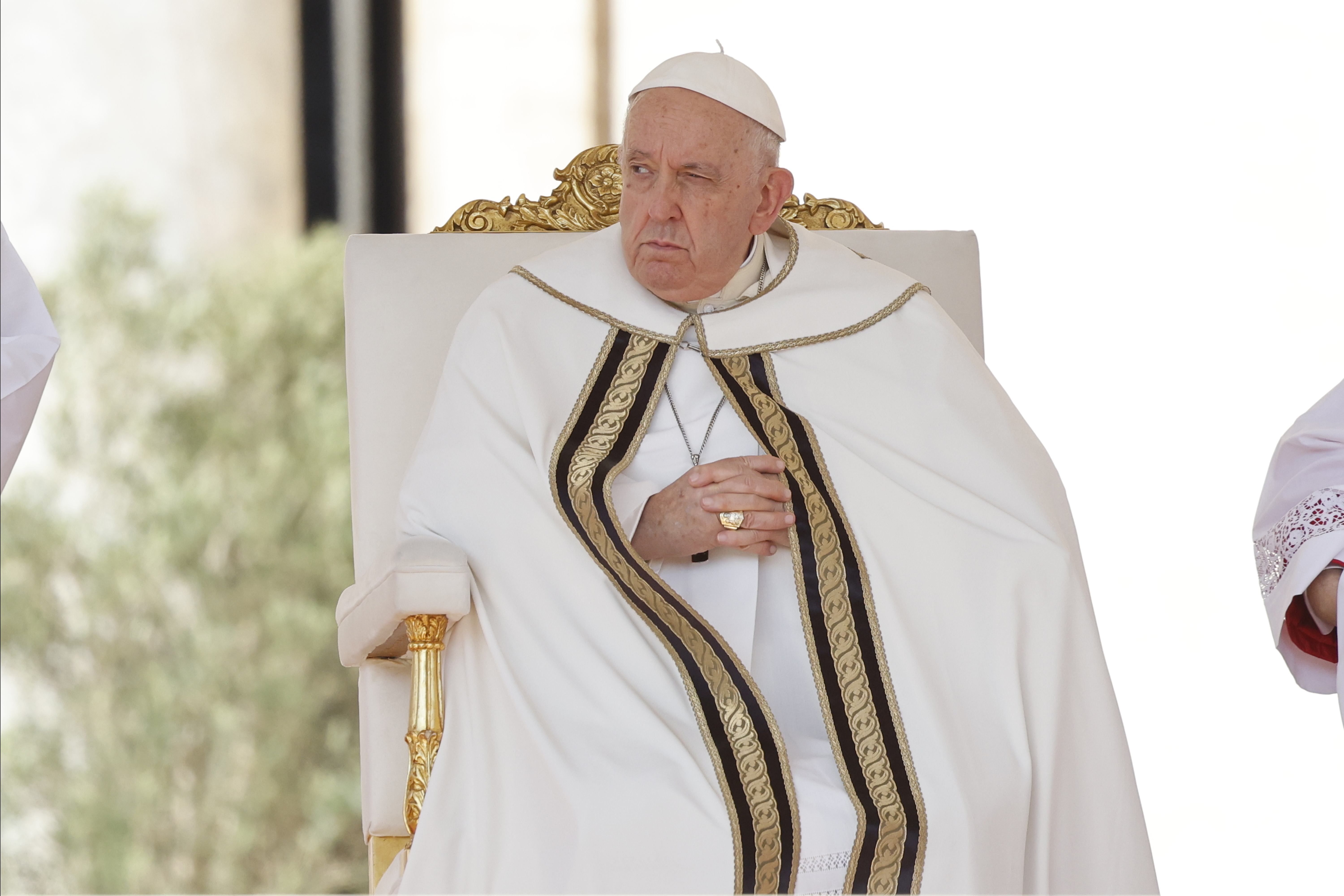 Pope Francis holds a consistory in St. Peter’s Square at The Vatican on Saturday, Sept. 30, 2023.<br />(Riccardo De Luca / AP Photo)