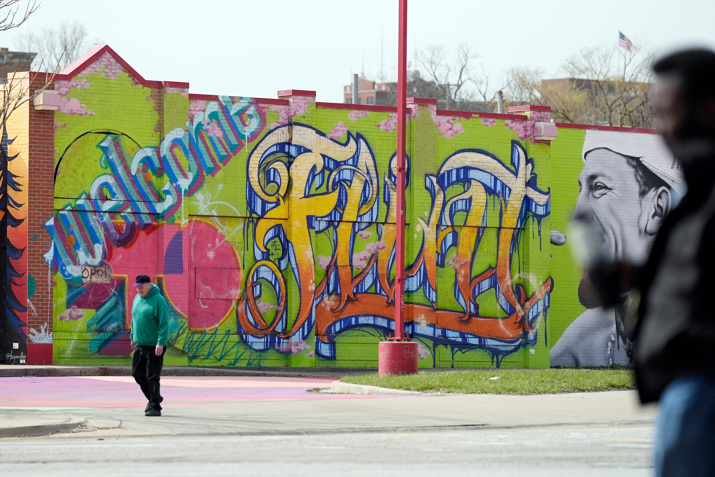 Mural in downtown Flint, Michigan.<br />(Carlos Osorio / AP Photo)
