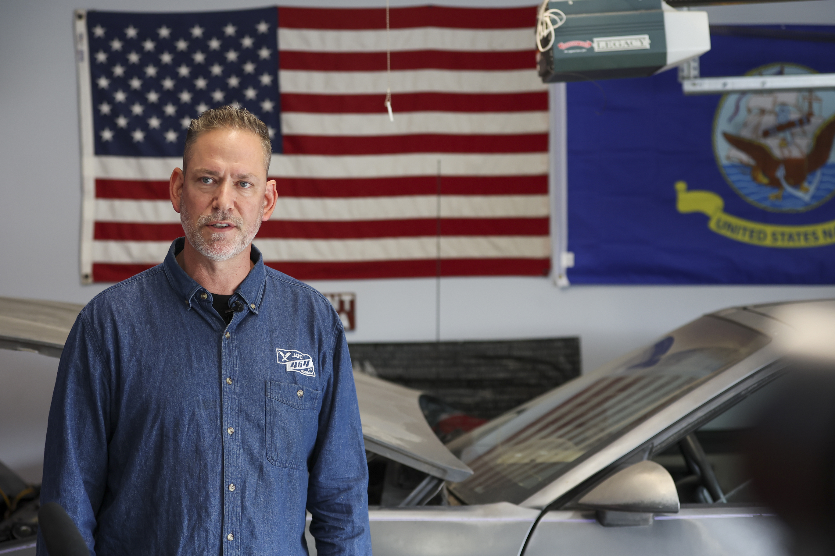 Dan Osborn, independent candidate for U.S. Senate.<br /> (Nikos Frazier / Omaha World-Herald via AP)