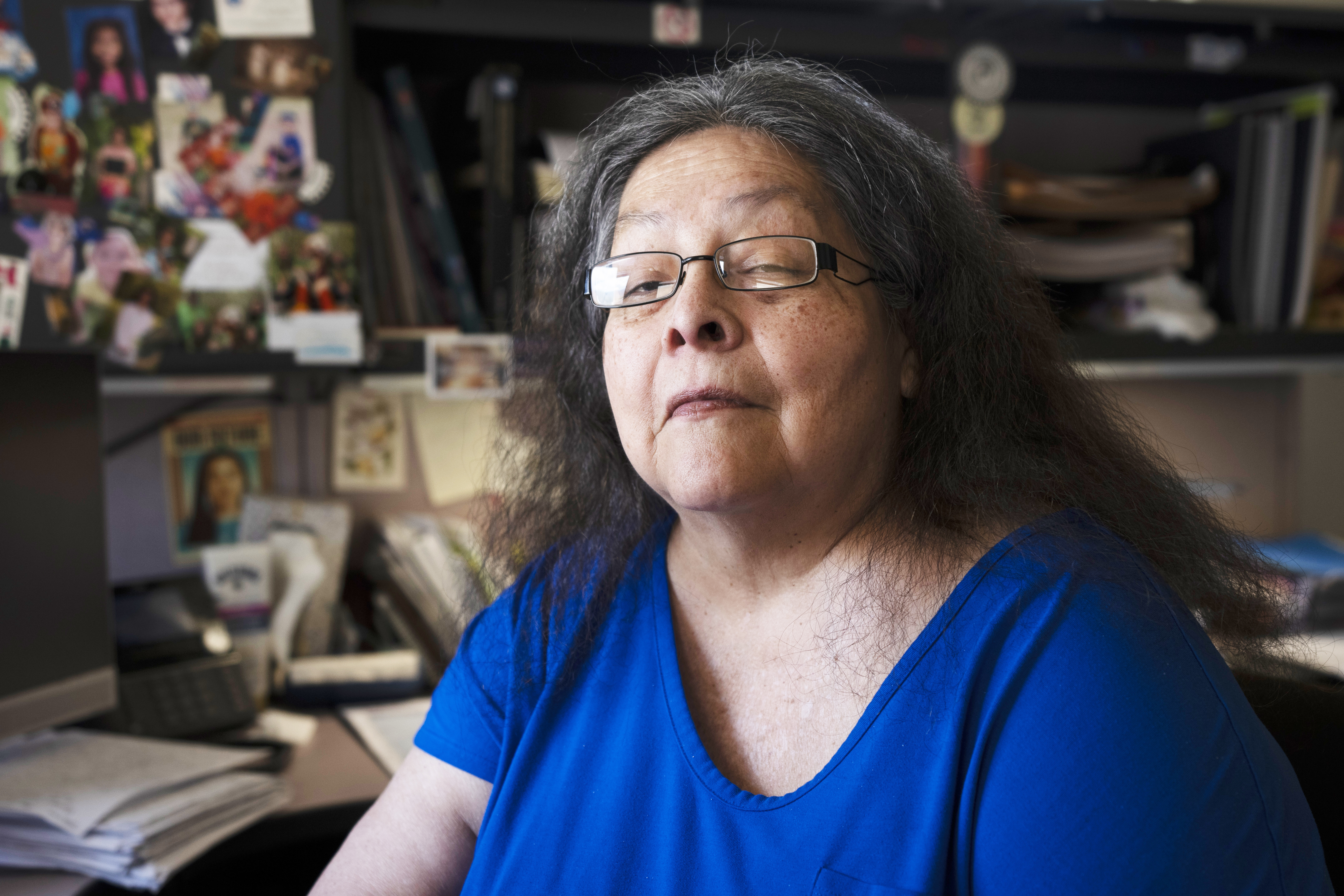 Elveda Martinez, an activist and a member of the Walker River Paiute Tribe.<br /> (Serkan Gurbuz / AP Photo)