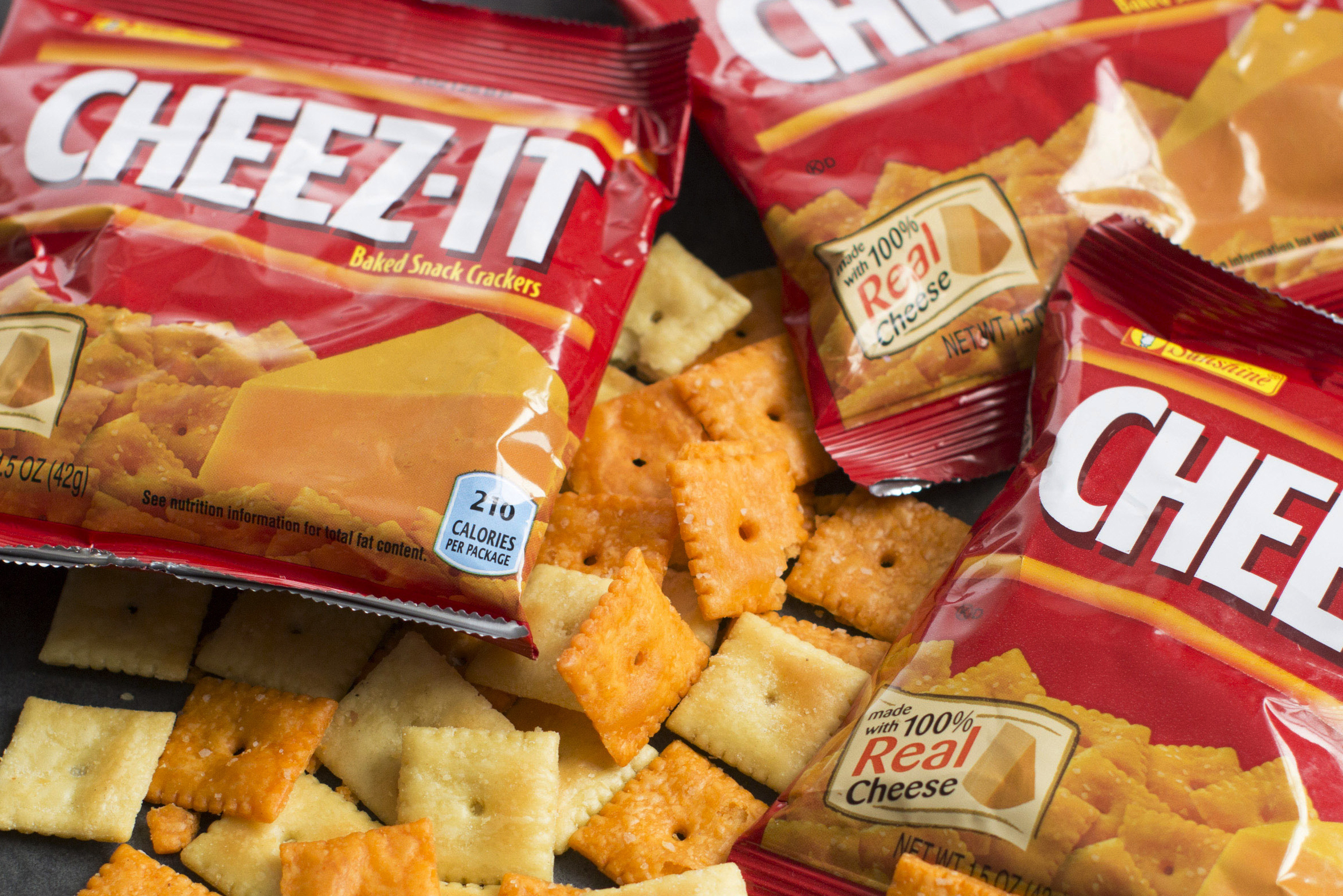 This Oct. 14, 2014, photo shows Cheez-It crackers in Concord, N.H.<br />(Matthew Mead / AP Photo)