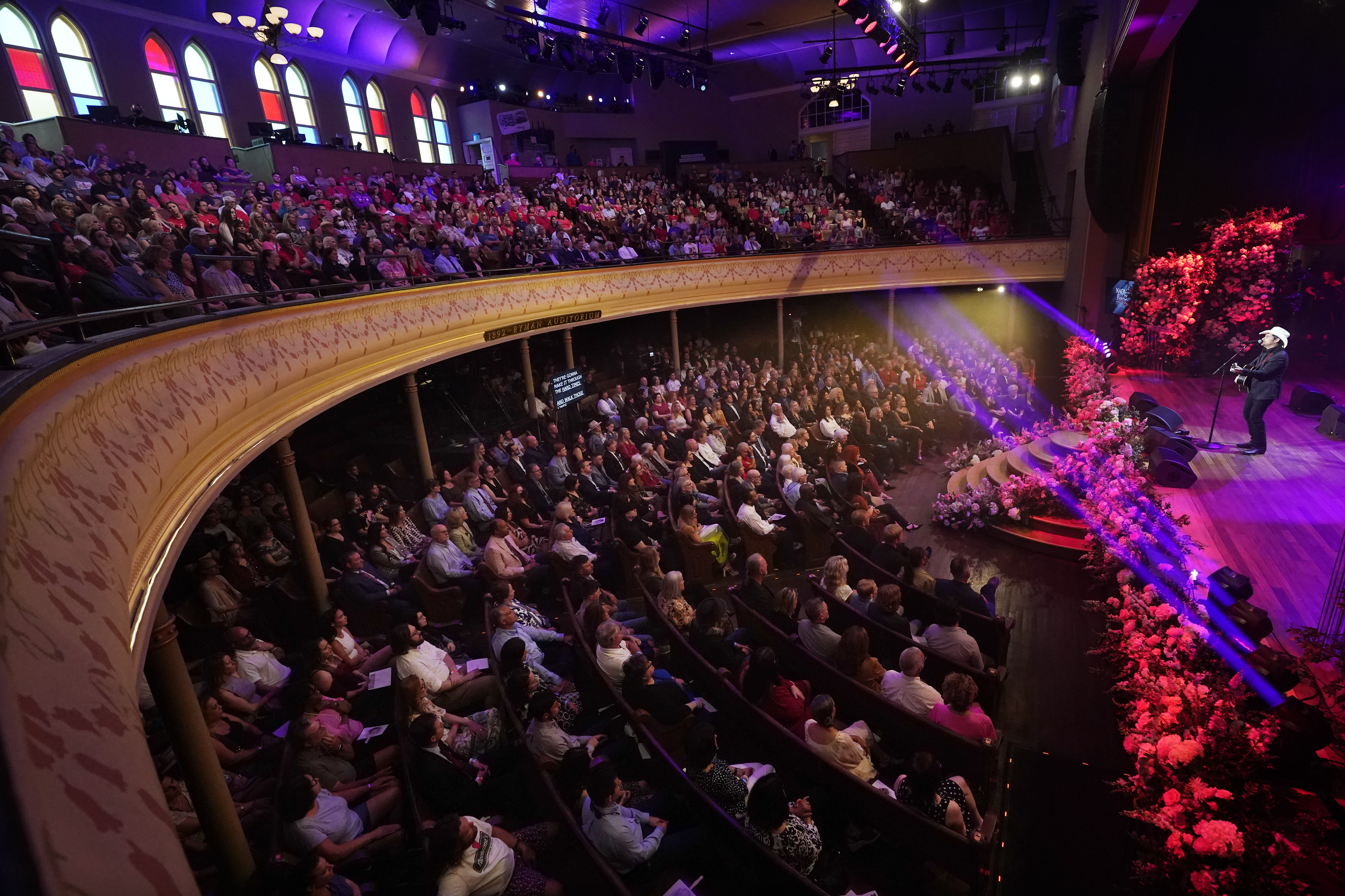 Brad Paisley performs during a tribute to country music star Naomi Judd at the Ryman Auditorium Sunday, May 15, 2022, in Nashville, Tenn.<br />(Mark Humphrey / AP Photo)