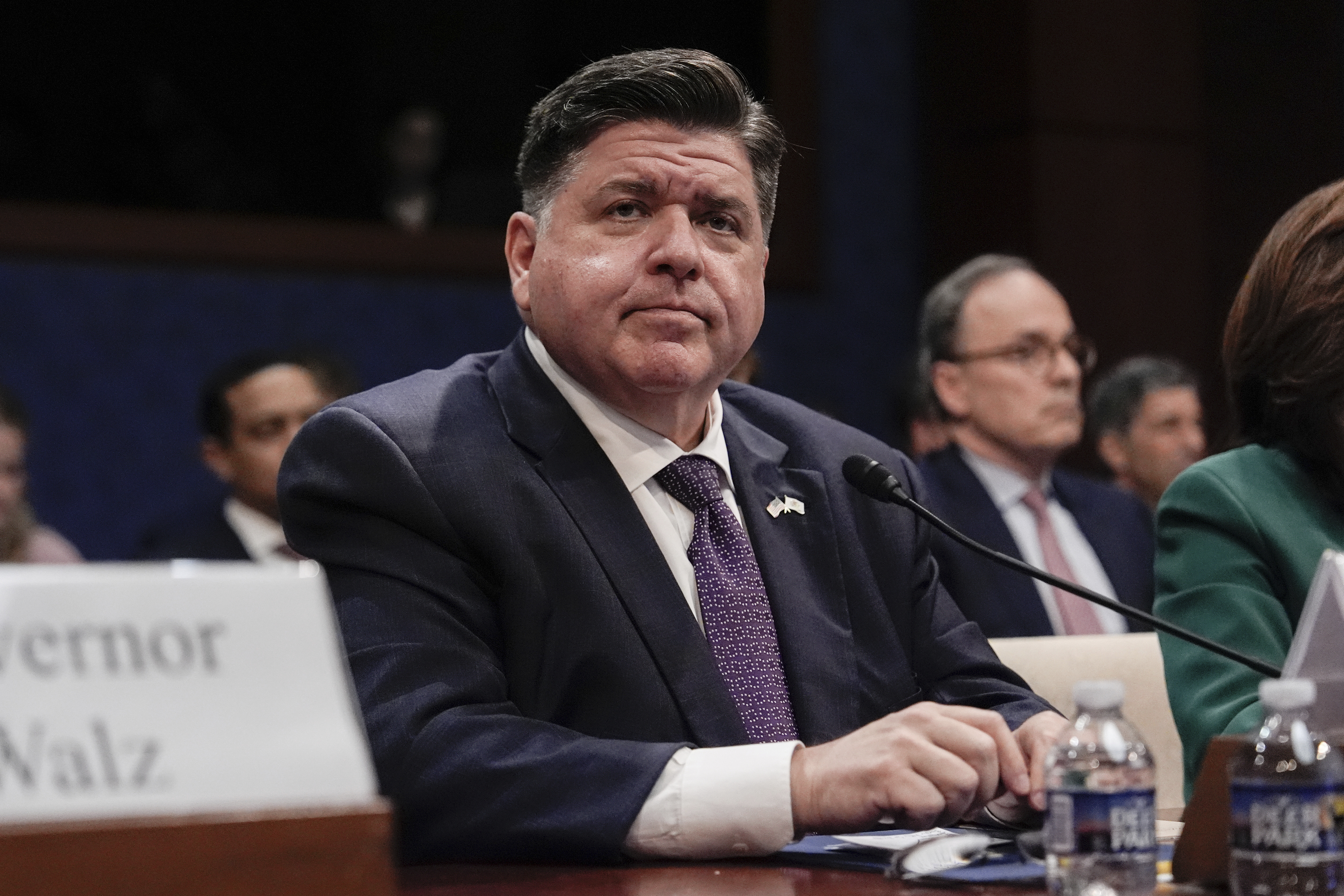 Illinois Gov. JB Pritzker speaks during a House Committee on Oversight and Government Reform hearing, Thursday, June 12, 2025, at the U.S. Capitol in Washington.<br />(Julia Demaree Nikhinson / AP Photo)