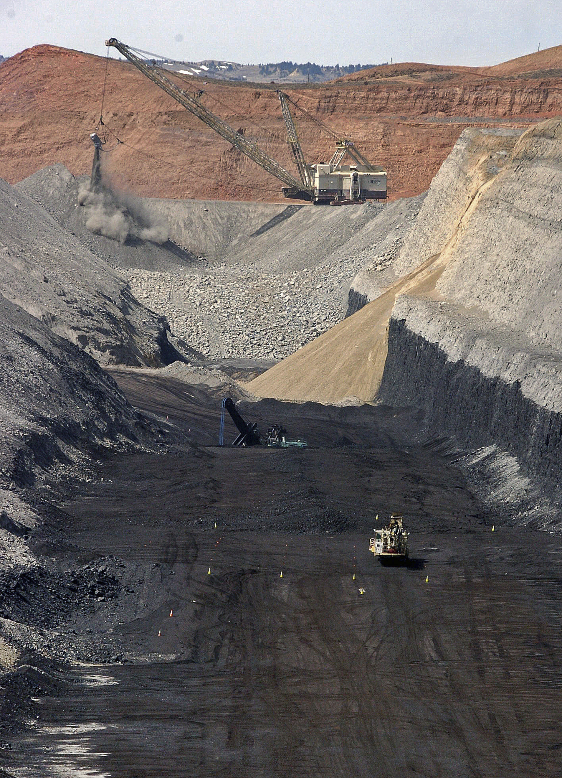The Spring Creek Mine in Decker, Mont., is just one mine in the Powder River Basin, the most productive coal-producing region in the U.S.<br />(Matthew Brown / AP Photo)