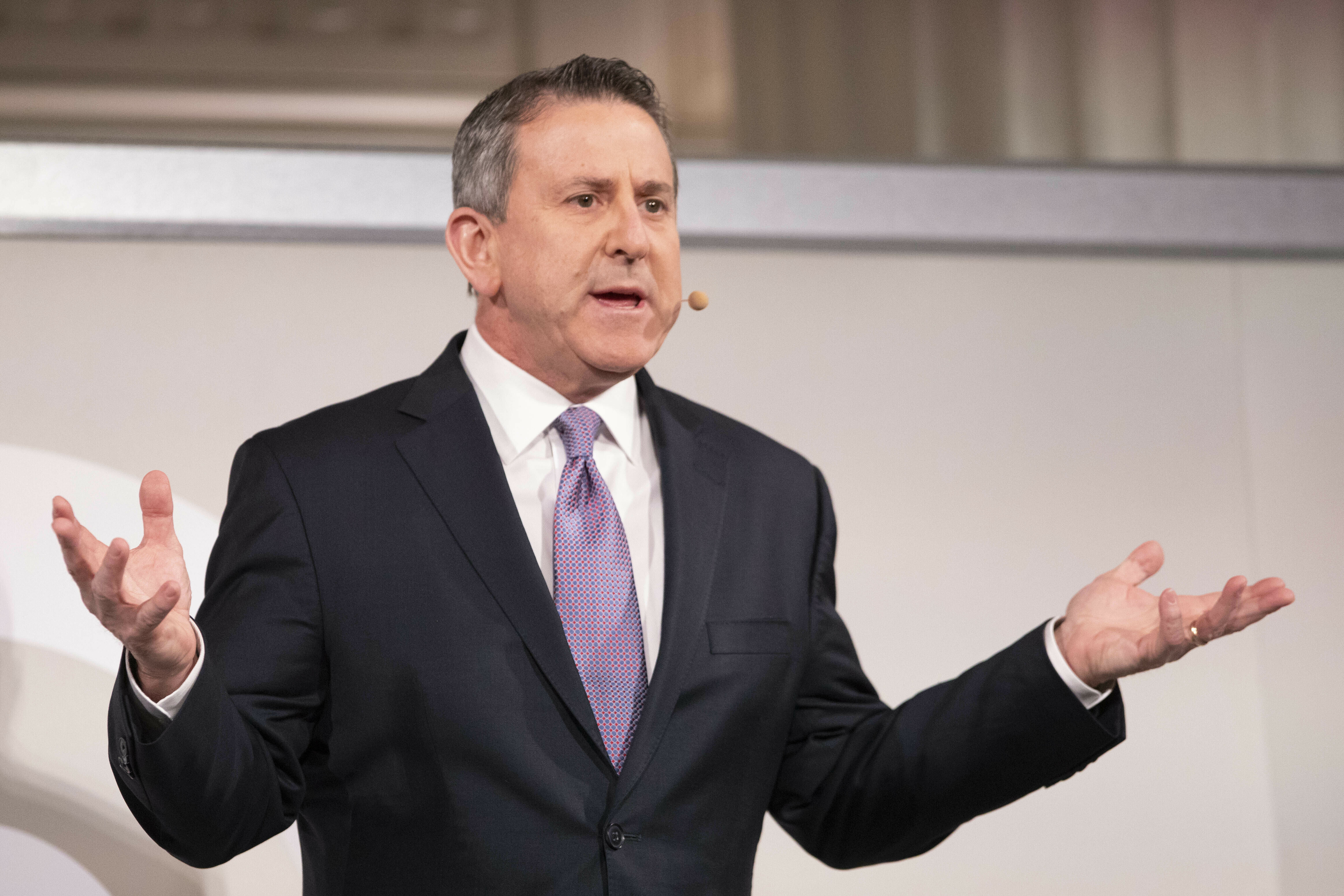 Brian Cornell, Chairman of the Board and CEO of Target, speaks at a financial community meeting, Tuesday, March 5, 2019, in New York.<br />(Mark Lennihan / AP Photo)