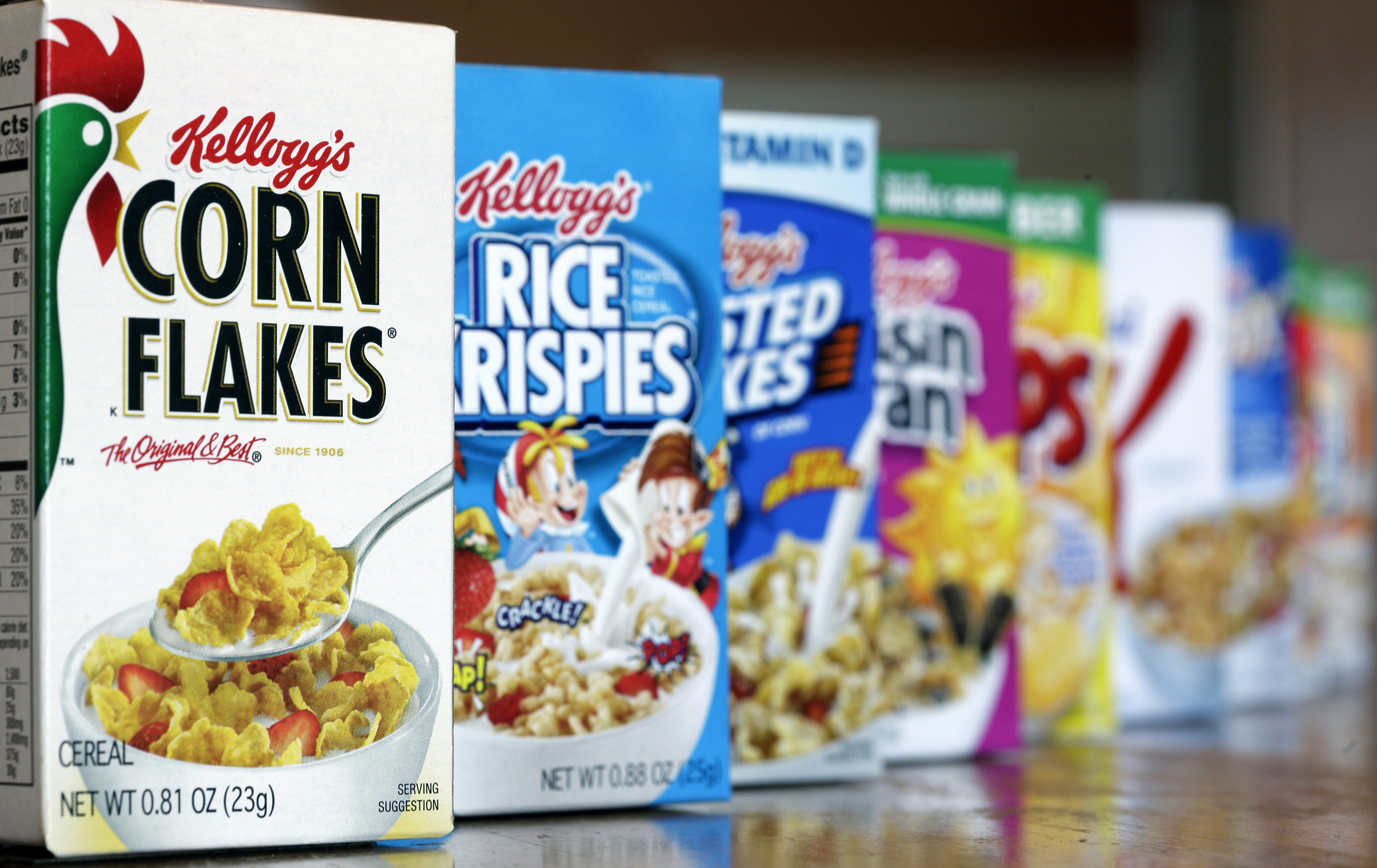 Popular Kellogg&#039;s cereal products.<br />(John Raoux / AP Photo)