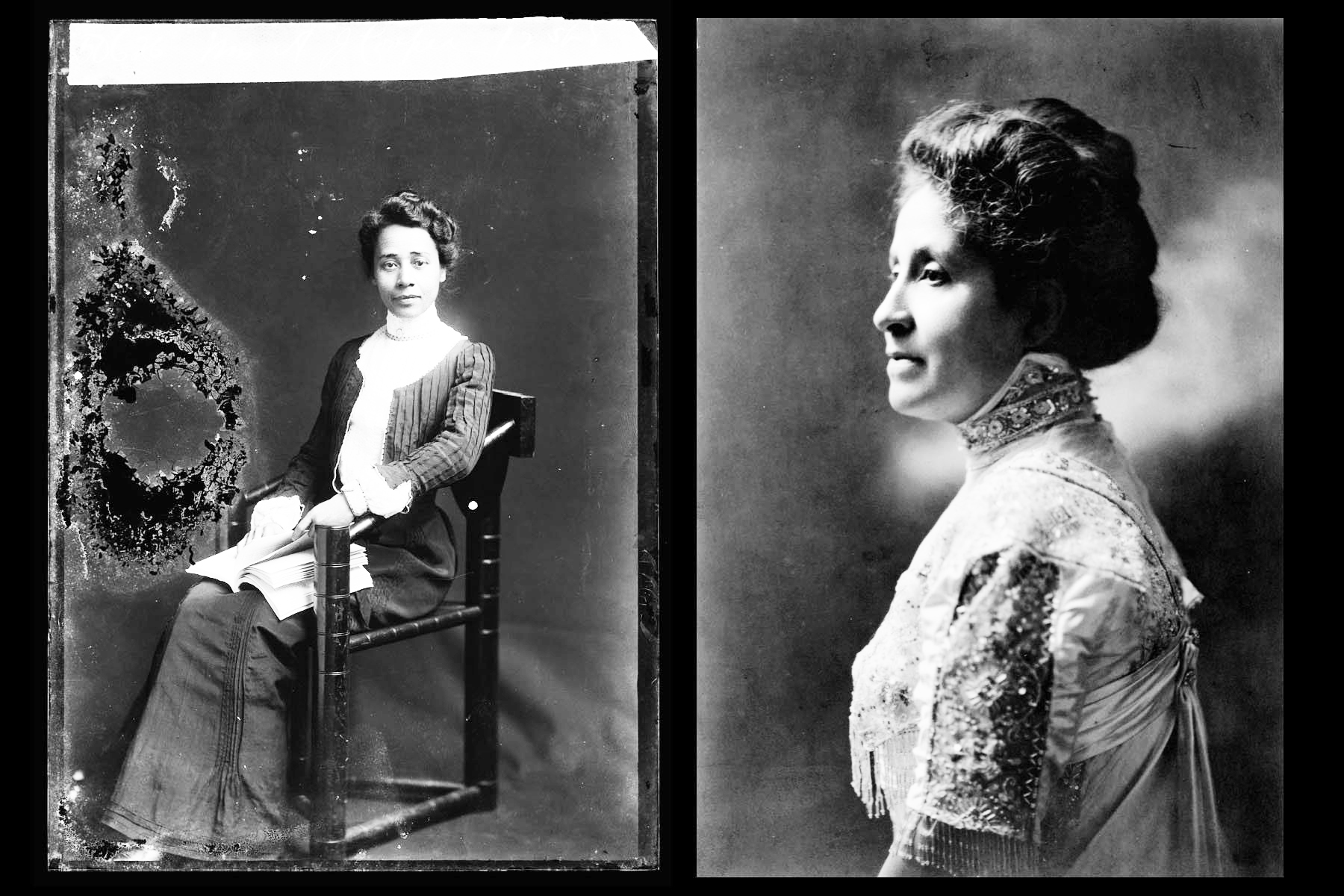 Portraits of Anna Julia Cooper (left) and Mary Church Terrell circa 1900.<br />(Library of Congress)