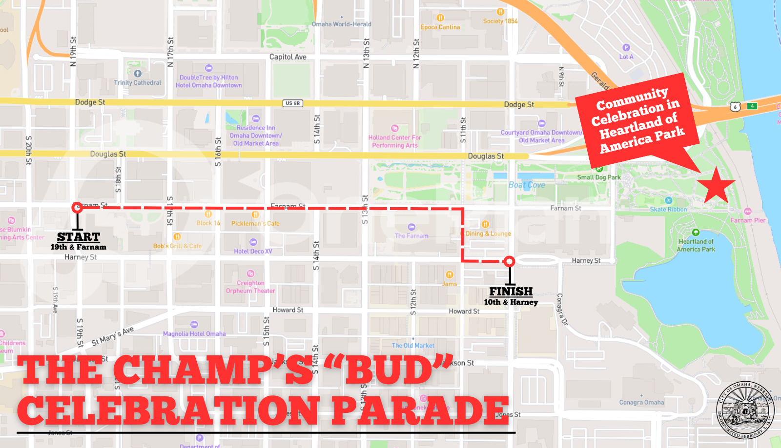 Omaha Mayor John Ewing Jr. announced The City of Omaha will celebrate local hero Terence “Bud” Crawford after his history-making boxing victory Saturday night at Allegiant Stadium in Las Vegas, Nevada. Join the celebration on Saturday, September 27, 2025. The parade starts at 10 a.m., extending from 19th and Farnam to 10th and Harney, with the community celebration following on the stage in Heartland of America Park.<br />(Courtesy of City of Omaha)