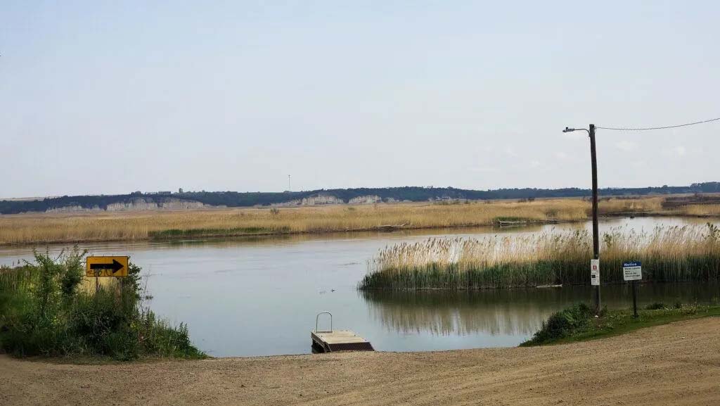 The Missouri River runs along the northern border of the Santee Sioux reservation. Most of the land the tribe currently owns is located near the river.<br /> (Jerry L Mennenga / Flatwater Free Press)