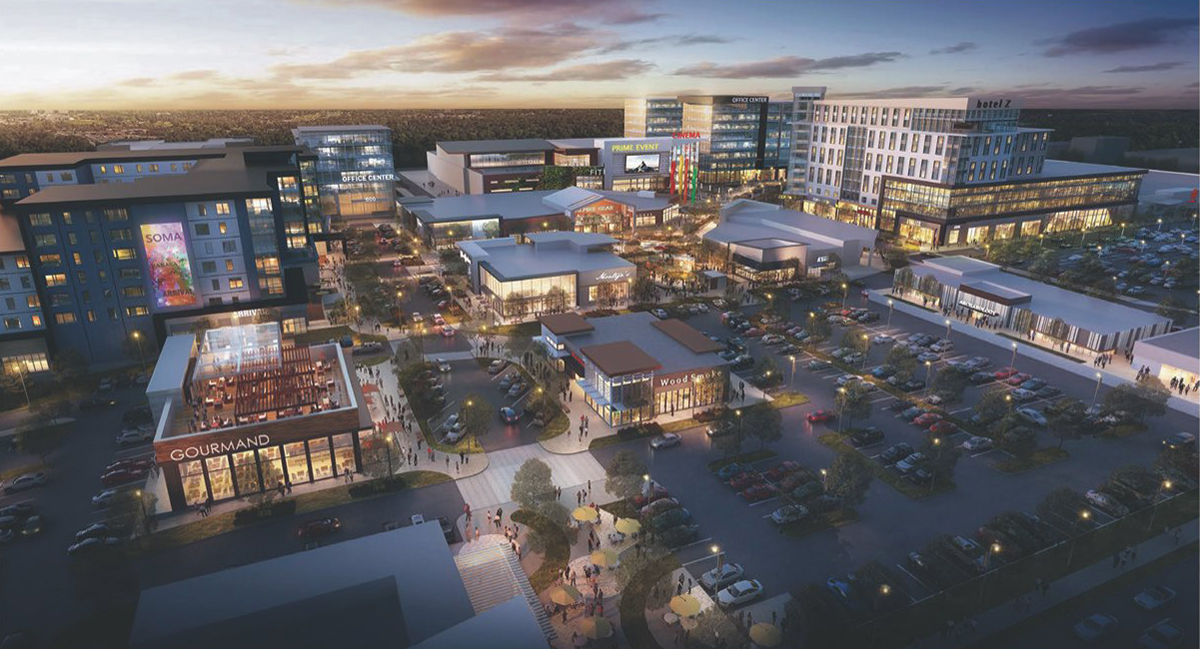 The future redevelopment of the Crossroads Mall is shown in concept art by Lockwood Development and Century Development. (City of Omaha)