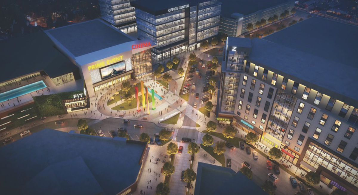 The future redevelopment of the Crossroads Mall is shown in concept art by Lockwood Development and Century Development. (City of Omaha)