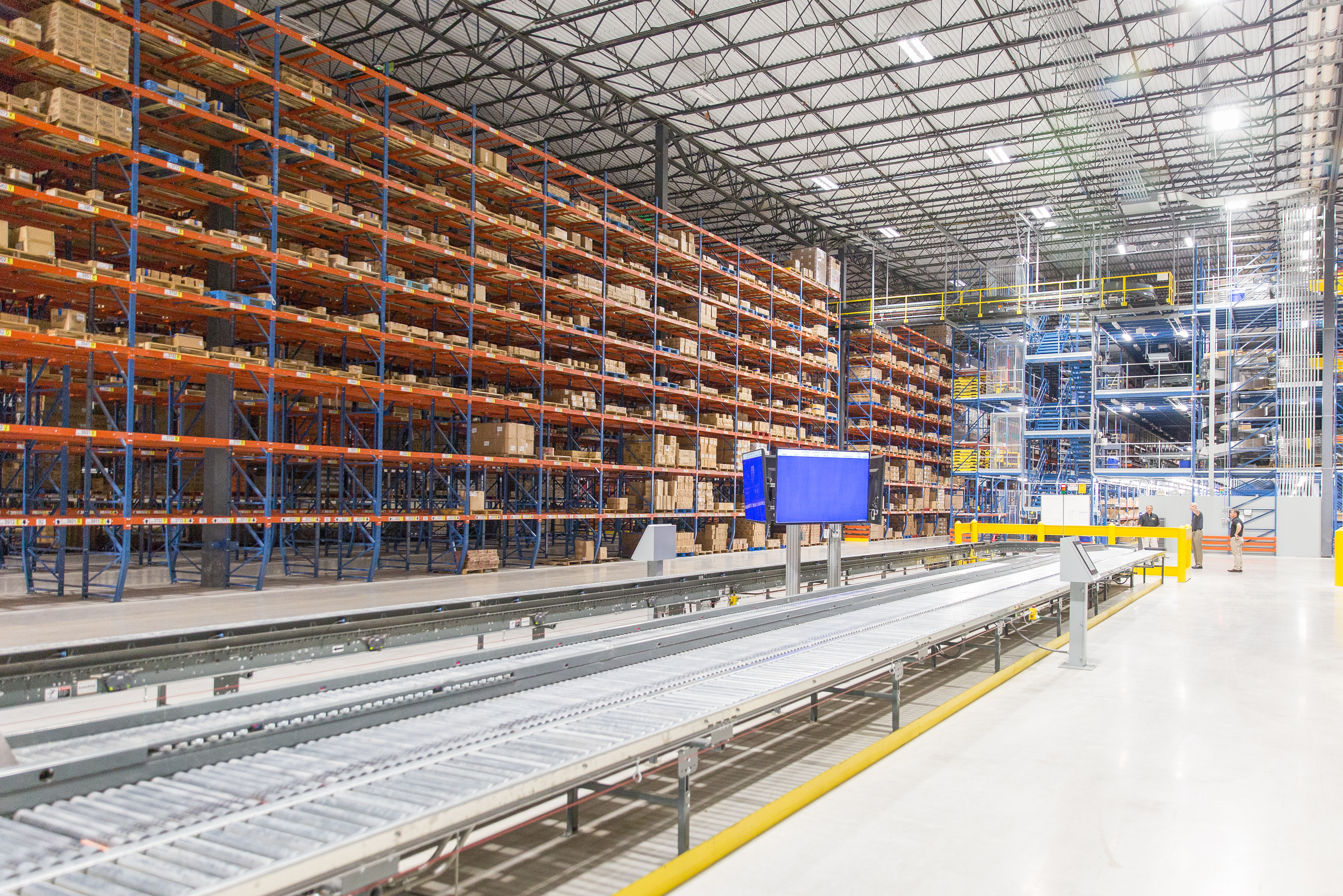 The interior of a Dollar General dry goods distribution center. (Dollar General)