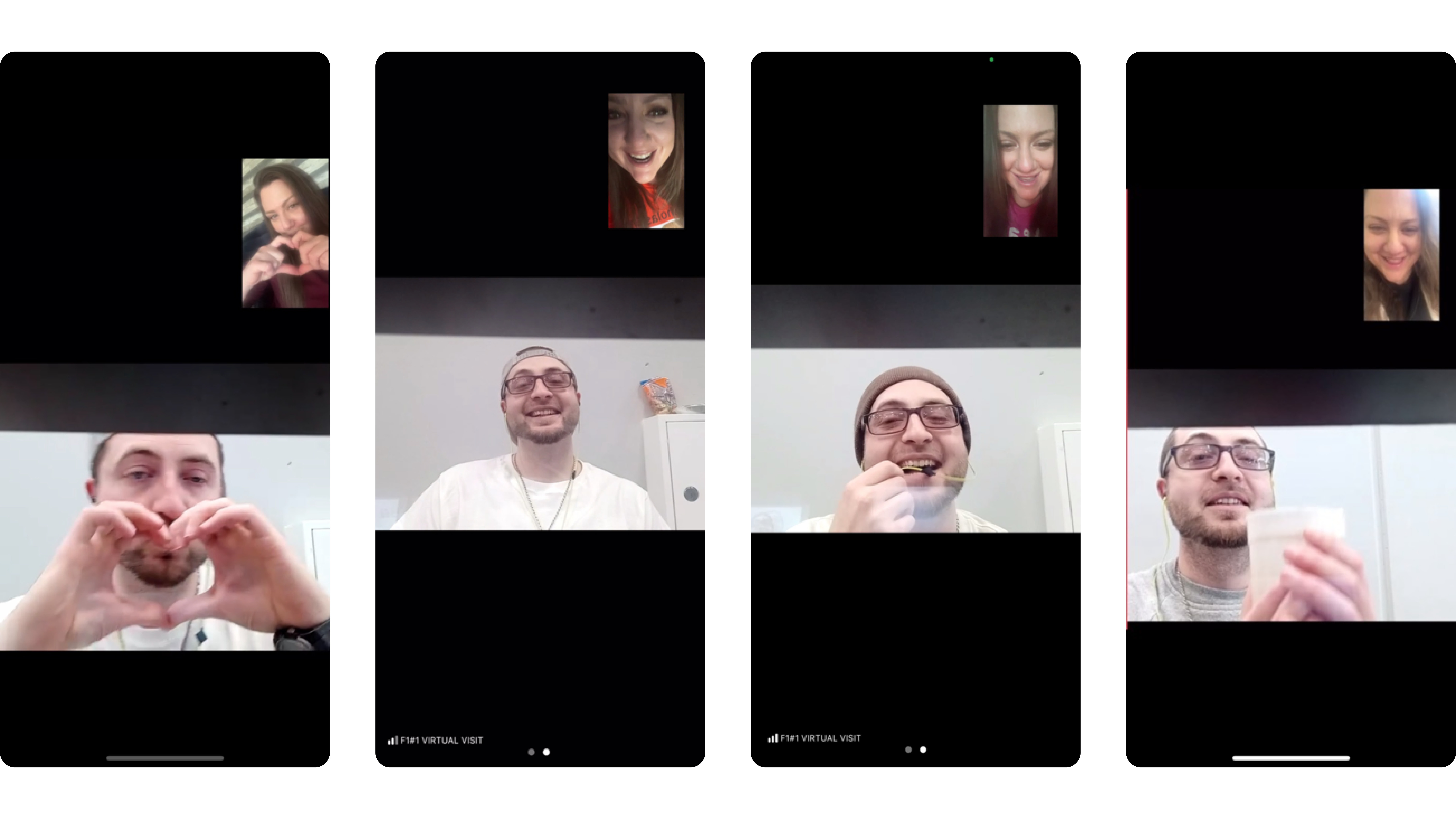 Montpetit and Ely regularly video chatted in the fall and winter of 2024. Montpetit said he was proposing marriage in the final screenshot.<br />(Courtesy Julie Montpetit)