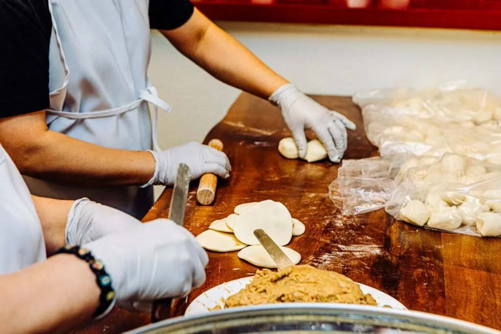 The wide variety of Chinese dumplings are all made by hand at Dumpling Empire.<br />(Joshua Foo / Flatwater Free Press)