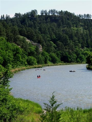 Kayak and float trips are popular on the Niobrara River.<br />(USFWS Mountain-Prairie)