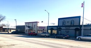 Across the street from the Bridge project site are merchants including Bellevue Little Theatre and Eagles Club. (&lt;a href=&quot;<a href="https://nebraskaexaminer.com/author/cindygonzalez/&quot;&gt;Cindy">https://nebraskaexaminer.com/author/cindygonzalez/&quot;&gt;Cindy</a> Gonzales&lt;/a&gt; / Nebraska Examiner)
