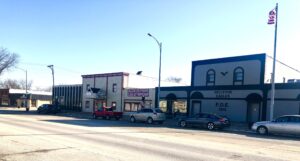 Across the street from the Bridge project site are merchants including Bellevue Little Theatre and Eagles Club. (&lt;a href=&quot;<a href="https://nebraskaexaminer.com/author/cindygonzalez/&quot;&gt;Cindy">https://nebraskaexaminer.com/author/cindygonzalez/&quot;&gt;Cindy</a> Gonzales&lt;/a&gt; / Nebraska Examiner)