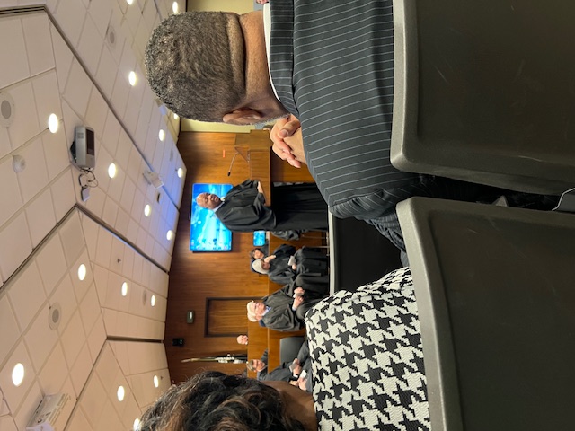 Judge Vaughn speaking after robing February 23, 2024.<br />(Bridgit Kuenning-Pollpeter / The Daily Record)