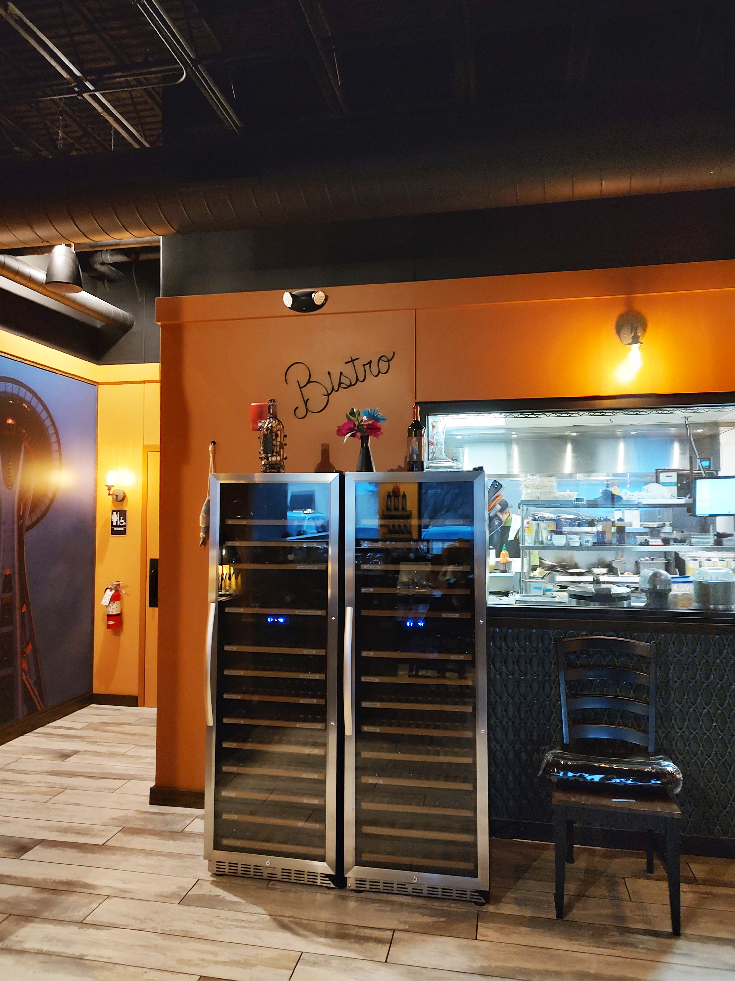 A view right into the kitchen so guests can watch the chefs cook.<br />(Austin Petak / The Daily Record)