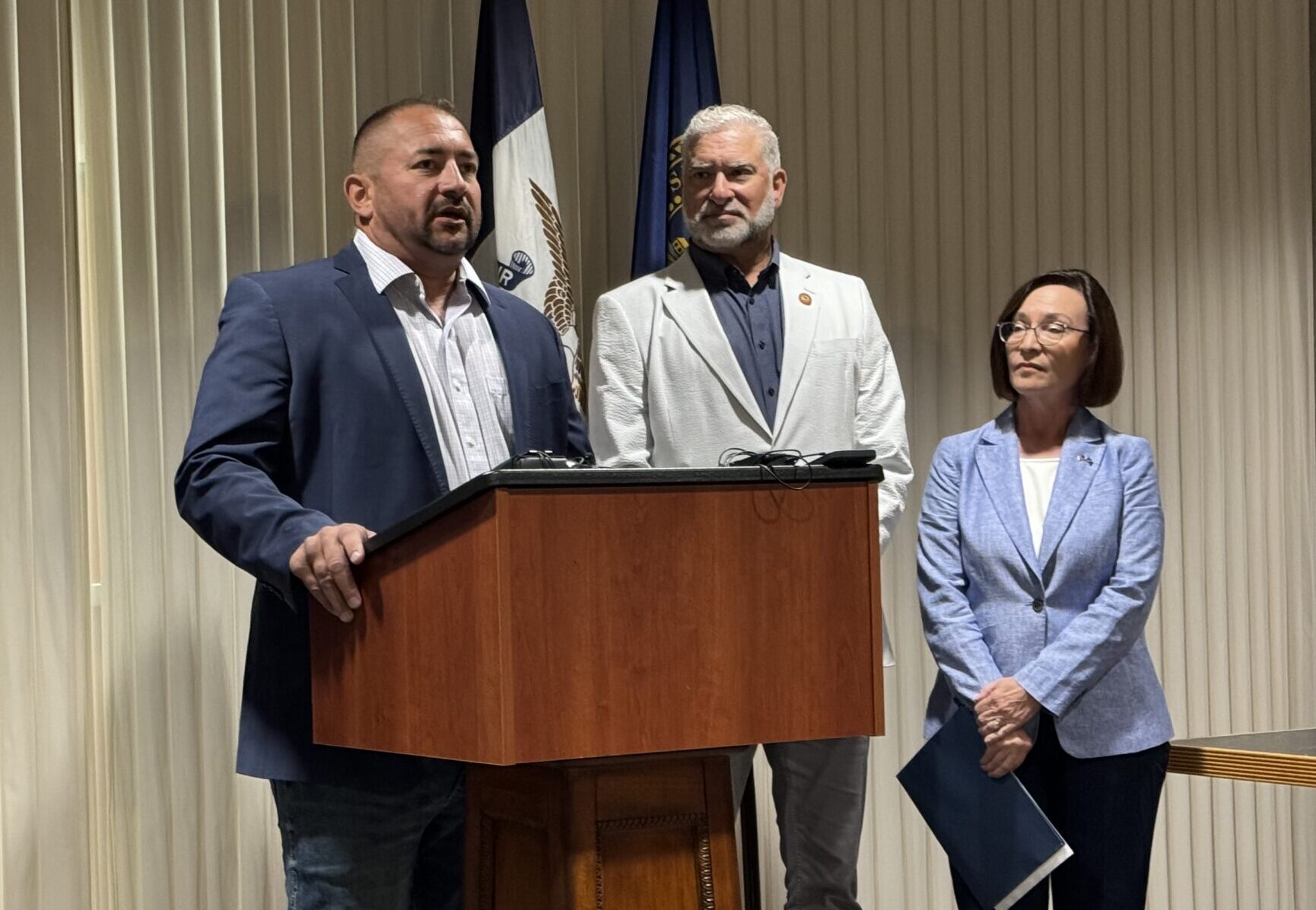 Kevin Ross, a farmer from Underwood, Iowa, and a past president of the National Corn Growers Association, said there is no easy substitute for glyphosate to kill weeds.<br />(Aaron Sanderford / Nebraska Examiner)