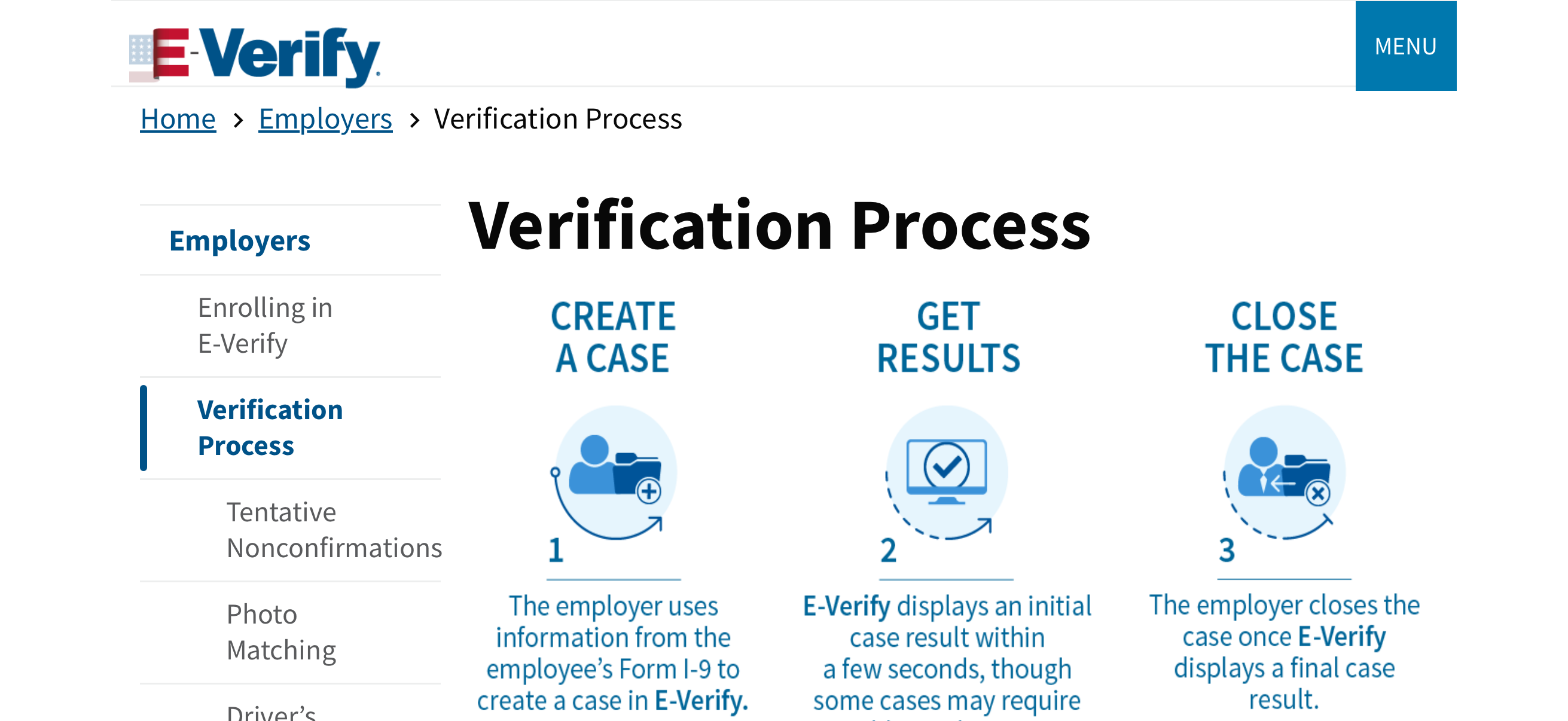 Businesses can enroll in the E-Verify program on their own today. Shown is a screenshot from the Department of Homeland Security’s website for the program.<br />(Aaron Sanderford / Nebraska Examiner)