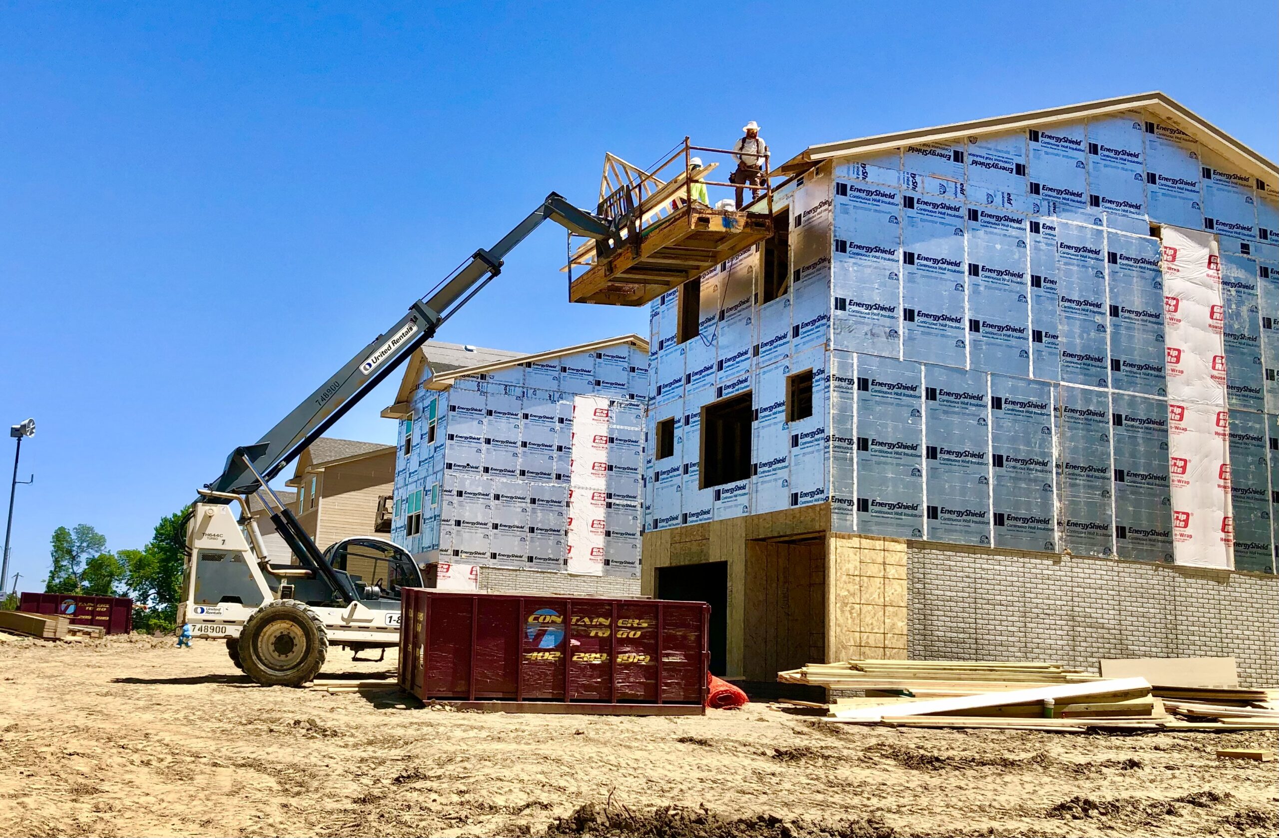 The nine-house residential development called Curtis Corner at 49th Street and Curtis Avenue is to be completed by the summer’s end. It is developed by Phillip McClain, a graduate of the Spark Developer Academy that’s designed to boost emerging developers from minority populations.<br />(Cindy Gonzalez / Nebraska Examiner)