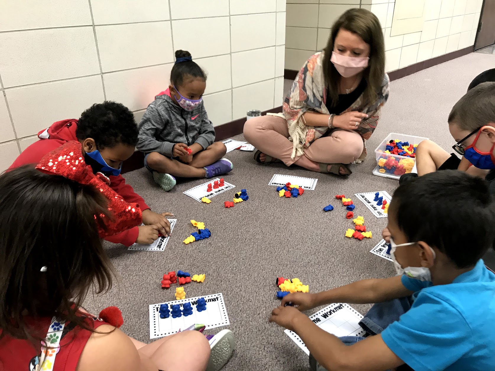 In the file photos shown from the 2020-21 school year, kindergarten students participate in WIN — short for What I Need —Time. WIN Time gives students additional time outside class to work on something they’re struggling with or to expand their knowledge in a specific area.<br />(Ralston Public Schools)