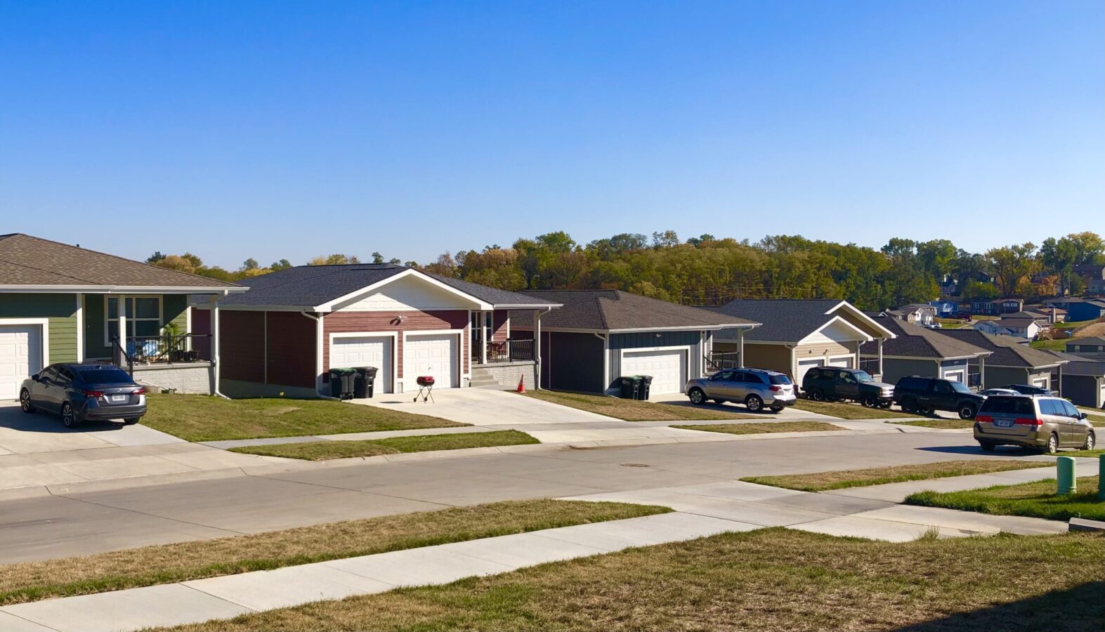 Bluestem Prairie neighborhood under development by Habitat for Humanity Omaha is about halfway through construction of the 85-home first phase.<br />(Cindy Gonzalez / Nebraska Examiner)