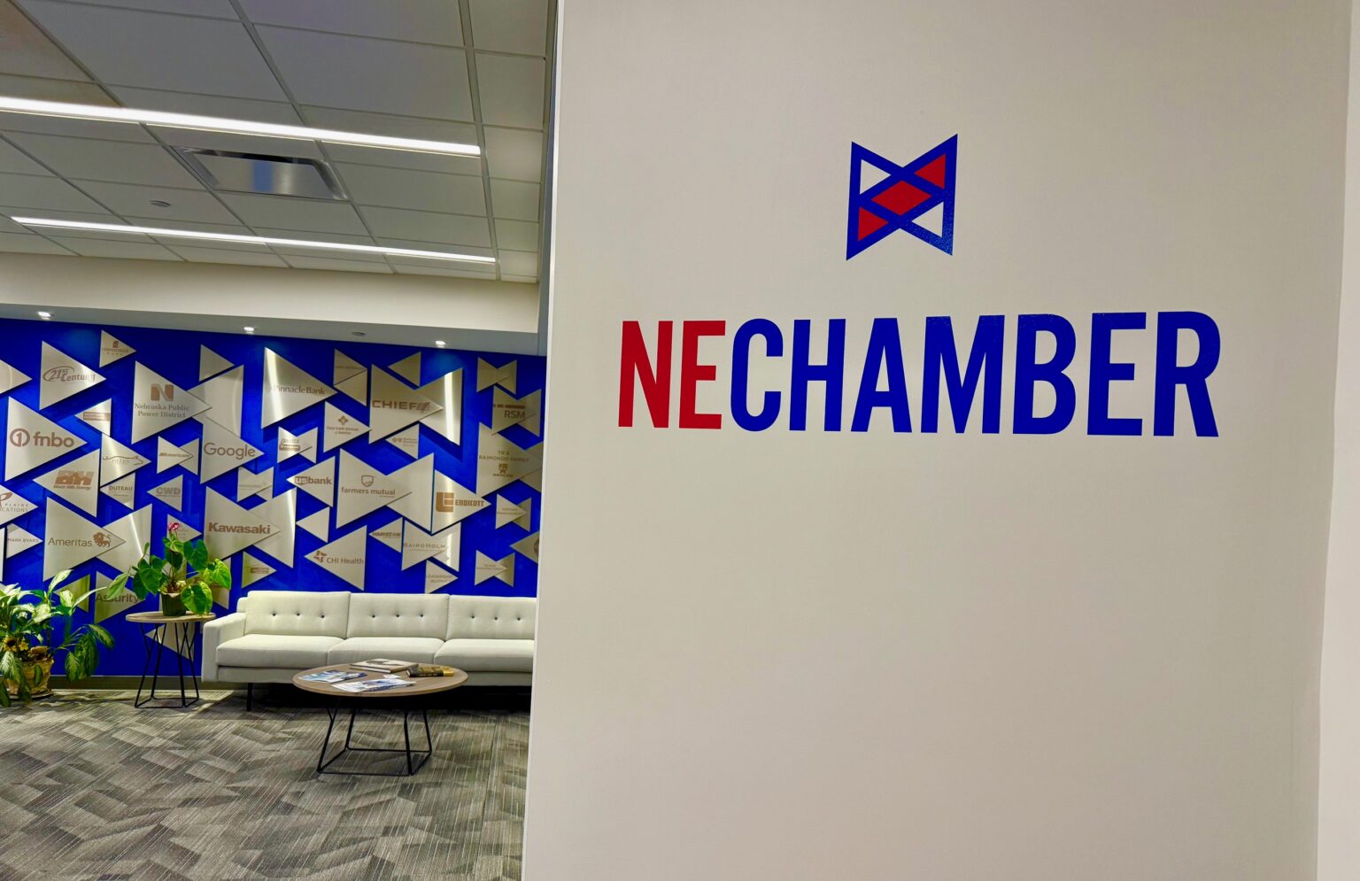 The Lincoln headquarters of the Nebraska Chamber of Commerce and Industry is a short walk from the Nebraska Capitol.<br />(Cindy Gonzalez / Nebraska Examiner)