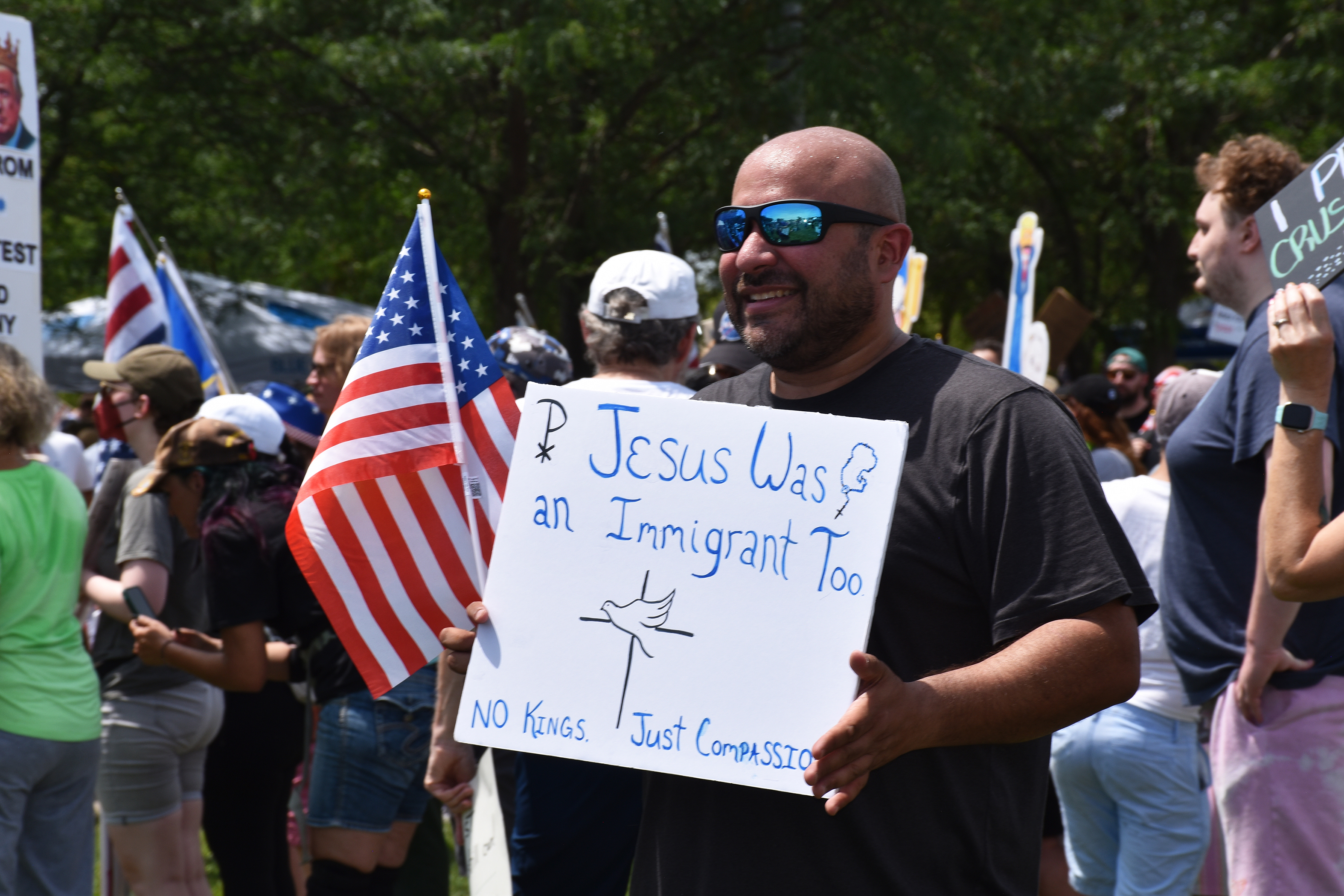 More protestors at the “No Kings” rally on June 14, 2025.<br />(Carla Chance / The Daily Record)