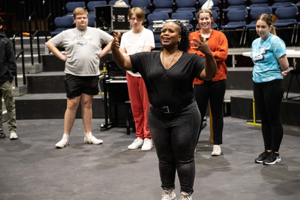 Actor Q. Smith instructs students at the University of Nebraska at Omaha. Smith has long shared her stage expertise with aspiring actors in her hometown.<br />(Courtesy photo)