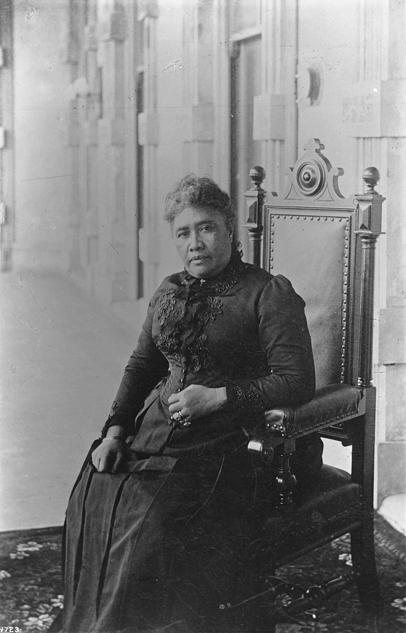 Photo of Lili’uokalani taken in 1891 at the beginning of her reign at Iolani Palace. (James J. Williams / Honolulu Star-Bulletin)