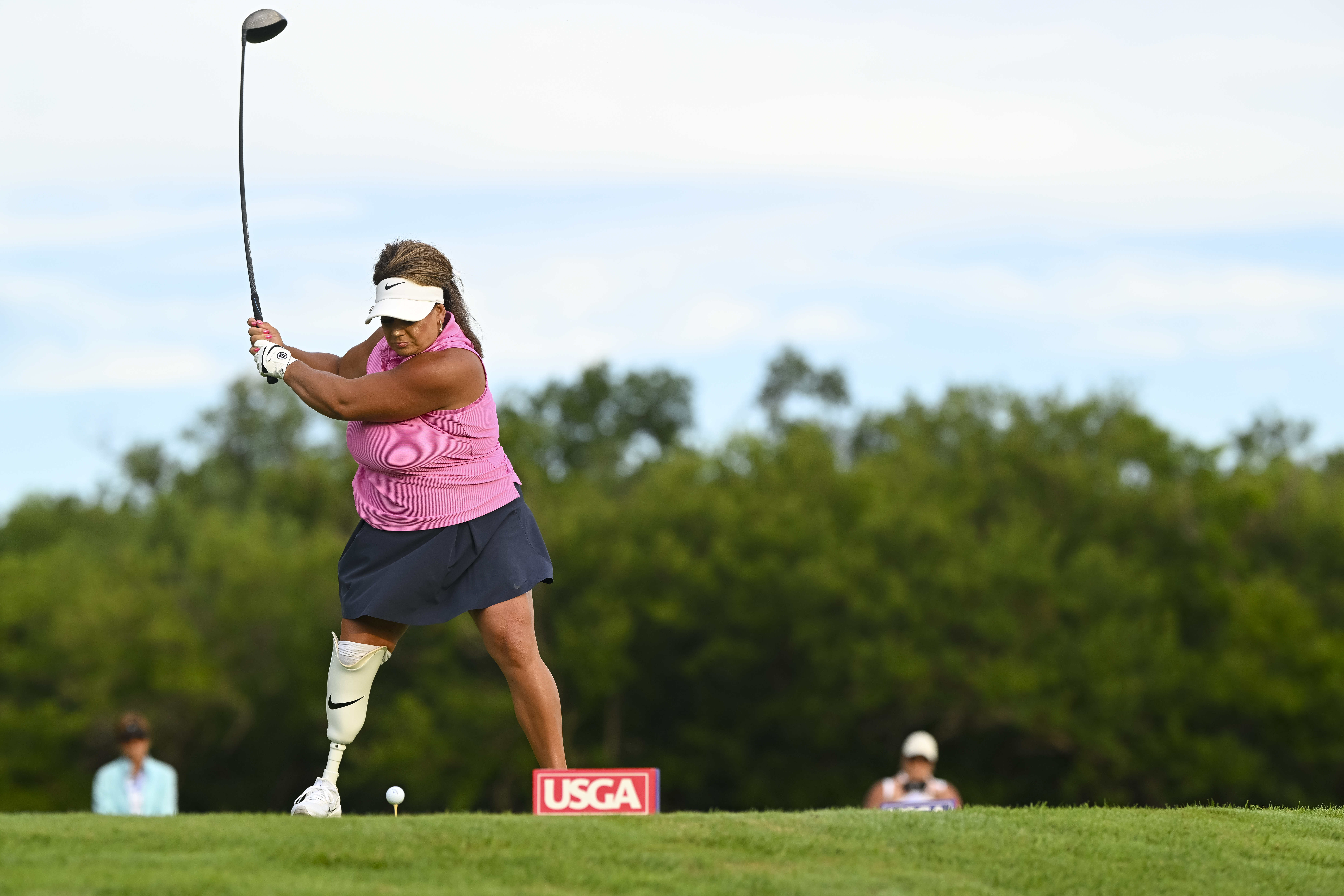 Nebraskan Mandi Sedlak competes at the 2024 U.S. Adaptive Open in Newton, Kan. Sedlak made the cut to compete in the 2025 tournament, taking place in early July in Maryland.<br />(Courtesy of USGA)