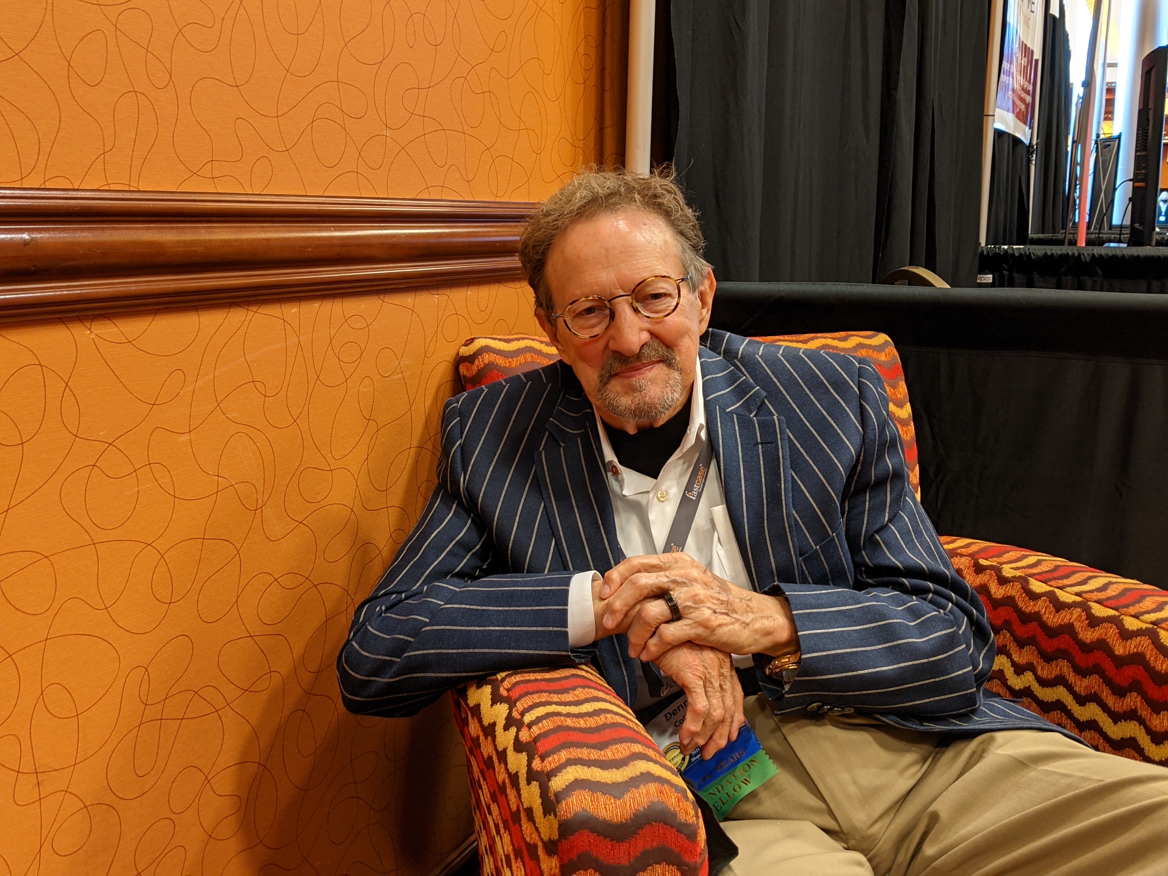 Dennis Collins poses for a photo at the La Vista Conference Center at the conclusion of the Nebraska State Bar Association Annual Meeting, Friday, Oct. 15, 2021. (David Golbitz/Daily Record)