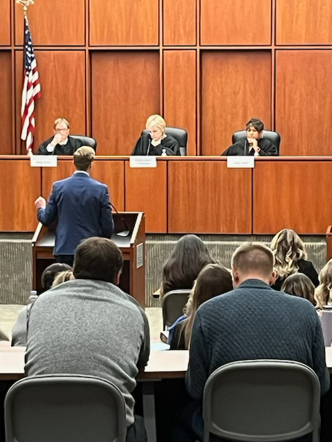 One of the appellees presents oral arguments.<br />(Bruce Kuenning)