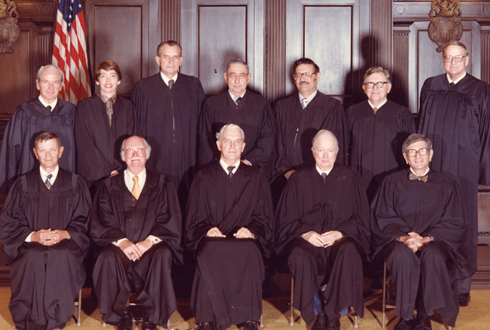 After a 1981 reorganization, the U.S. Court of Appeals for the Fifth Circuit included Mississippi, Louisiana, and Texas – leaving Judge Carolyn Dineen King as the court’s only female judge. (Courtesy Carolyn King via U.S. Courts)
