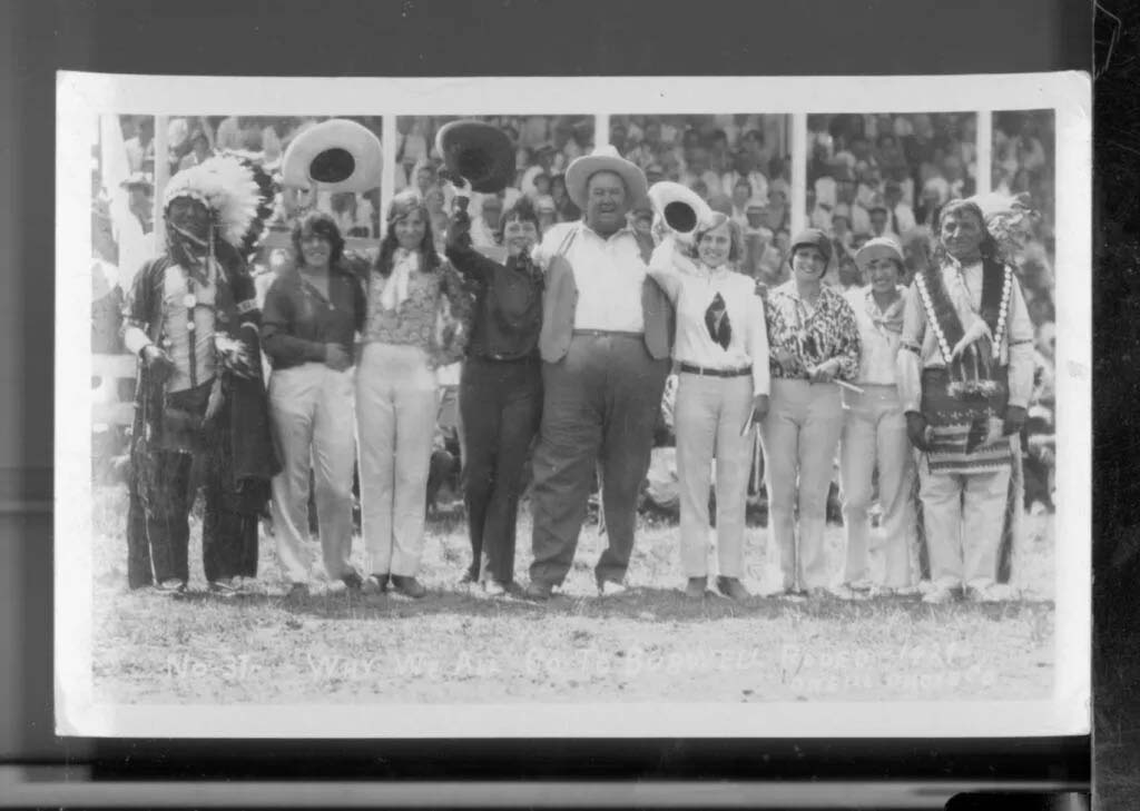 Tad Lucas poses for a photo at the Burwell Rodeo in 1929.<br />(Courtesy of the National Cowboy &amp; Western Heritage Museum)