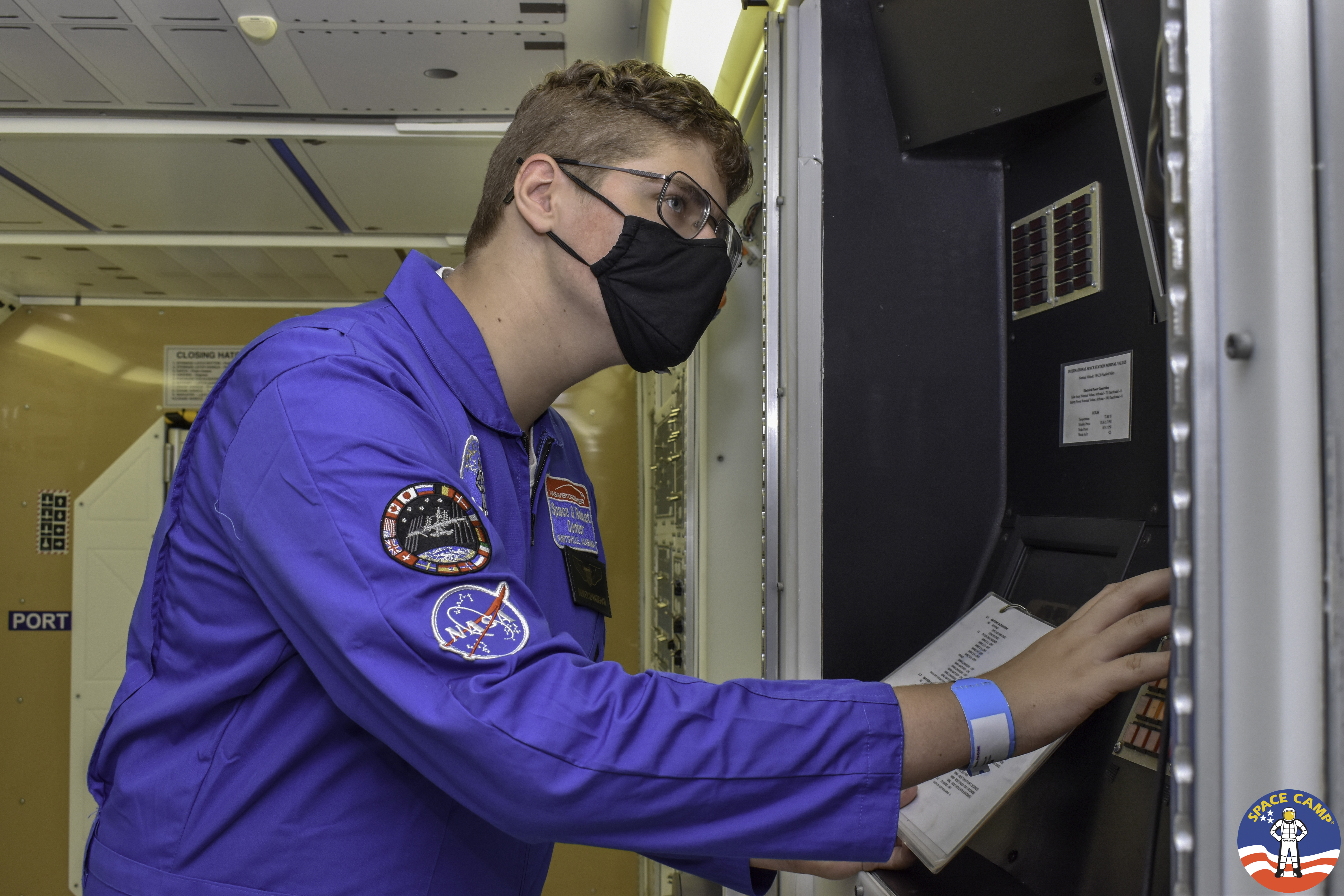 Brenden Cunningham participates in the second mission during the Space Academy program at Space Camp in  Huntsville, Ala. (Space Camp via Amy Cunningham via RPS)