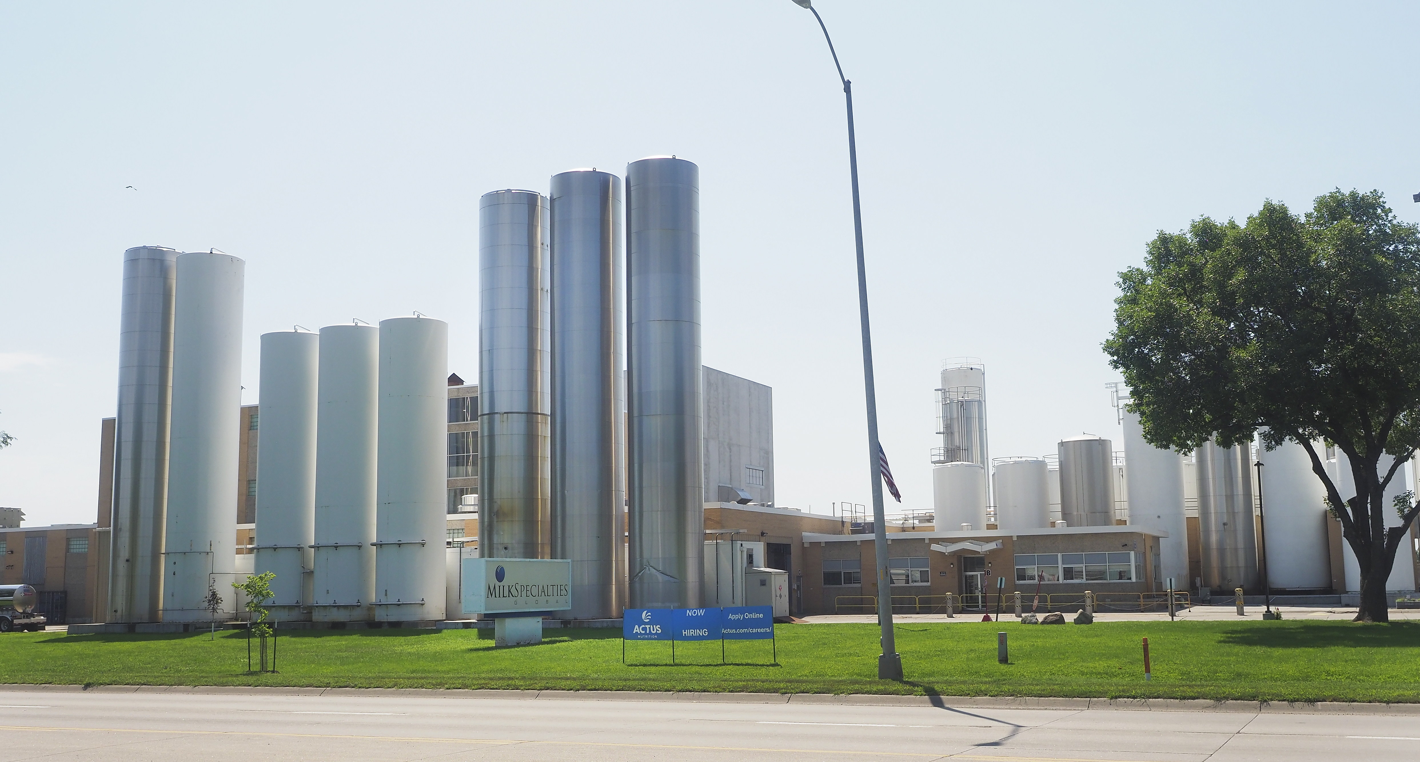 Actus Nutrition (formerly Milk Specialties Global) has become a major player in the Norfolk-area economy and a critical part of Nebraska’s dairy industry. But since dramatically expanding its dairy processing capacity in 2023, the plant has routinely violated its wastewater agreement with the city.<br />(Jerry L Mennenga / Flatwater Free Press)