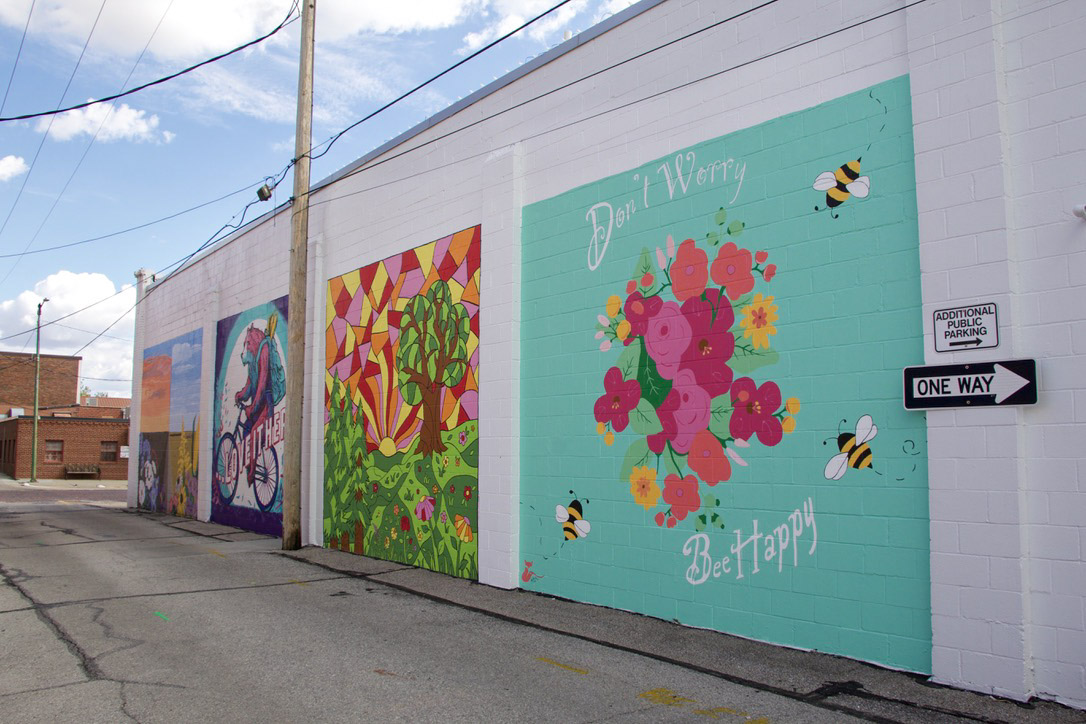 Strong Towns Blair helped local artist Angie Schroder garner public support for creating an art alley in downtown.<br />(Jeremy Turley / Flatwater Free Press)