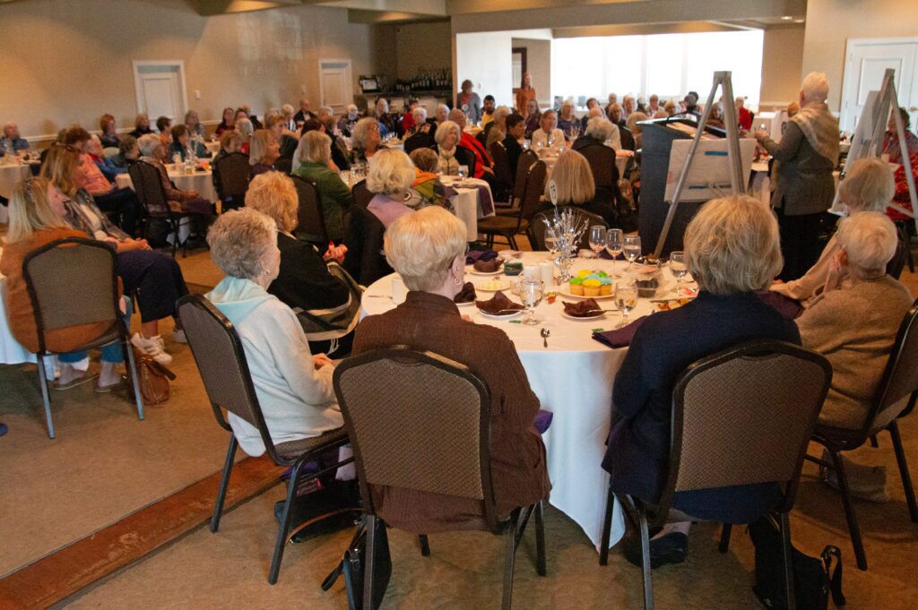 The Eclectic Book Review Club celebrates its 75th anniversary at the Field Club in midtown Omaha in October. The club started with 28 women. The club quickly grew in the following years. Today it still has more than 100 dues-paying members.<br /> (Jeremy Turley / Flatwater Free Press)