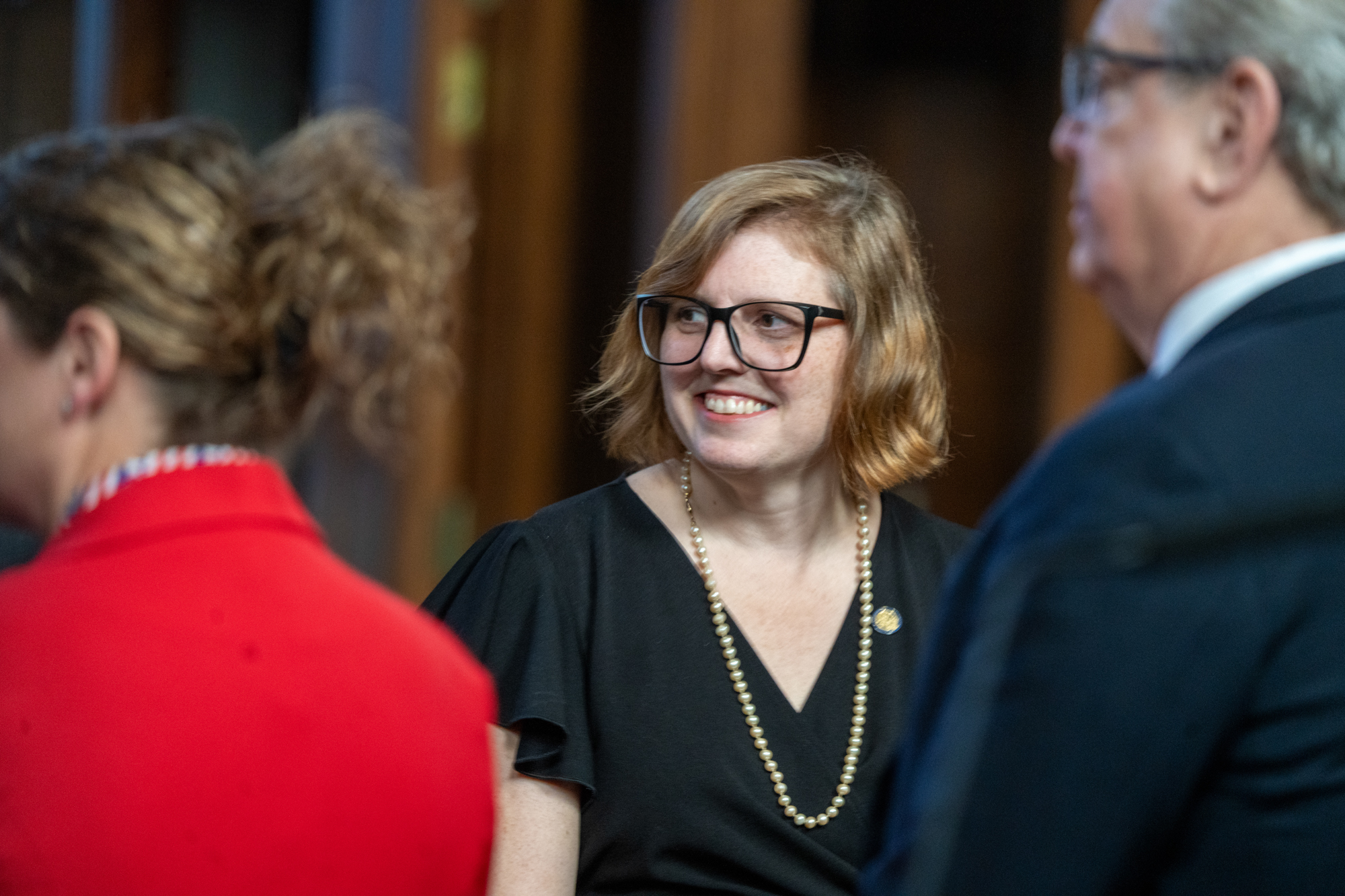 State Sen. Machaela Cavanaugh of Omaha, Jan. 15, 2025.<br />(Zach Wendling / Nebraska Examiner)
