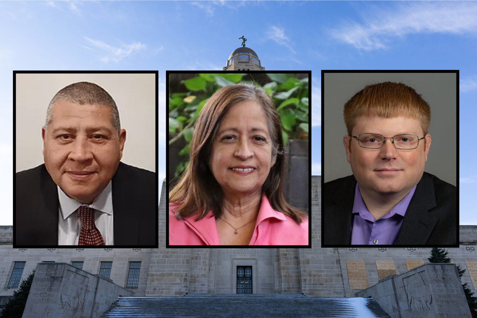 From left:Gilbert Ayala, Margo Juarez, Flint Harkness