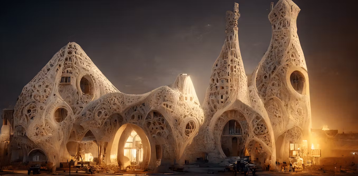 Artist AbdulAlim U-K (Aikin Karr) combines the fractal structure of traditional African architecture with emerging technologies in computer graphics.<br />(AbdulAlim U-K)