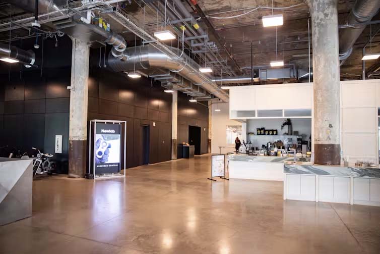 Newlab in Michigan Central aims to nurture tech startups and venture capital firms.<br />(Amy Sacka / The Conversation)