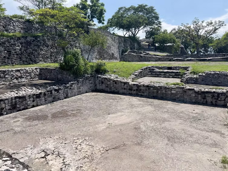 Large cisterns like this one in Xochicalco, a Teotihuacan community in what is now Mexico, were used to capture and store rainwater.<br />(Adriana Zuniga / The Conversation)